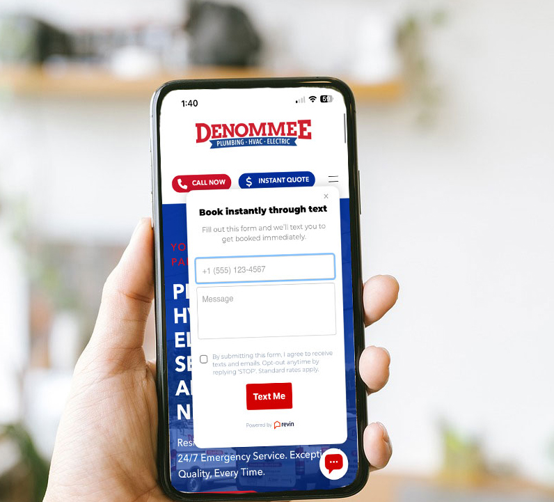 Denommee Plumbing, HVAC & Electric Plumber ad