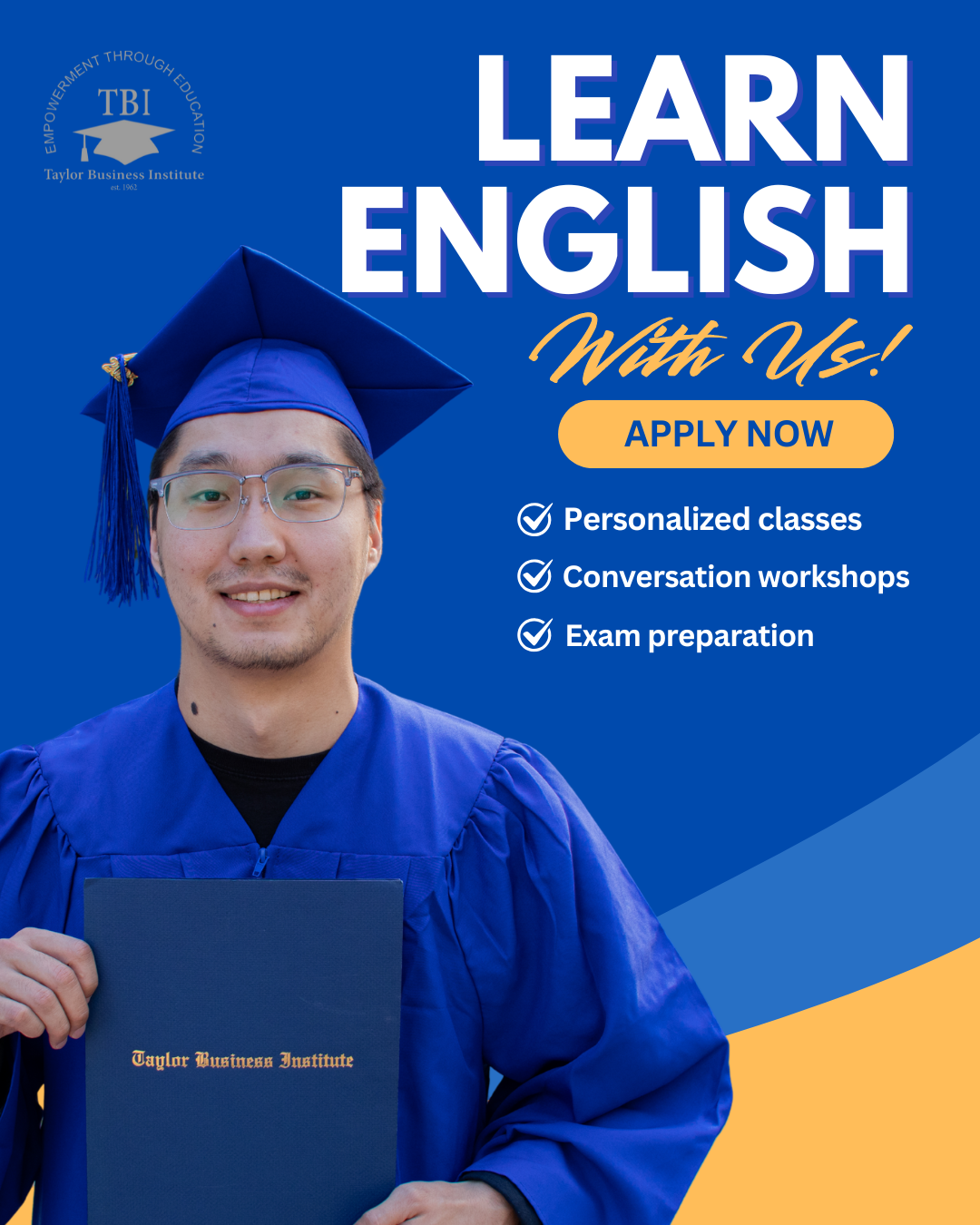 Taylor Business Institute Language School ad creative