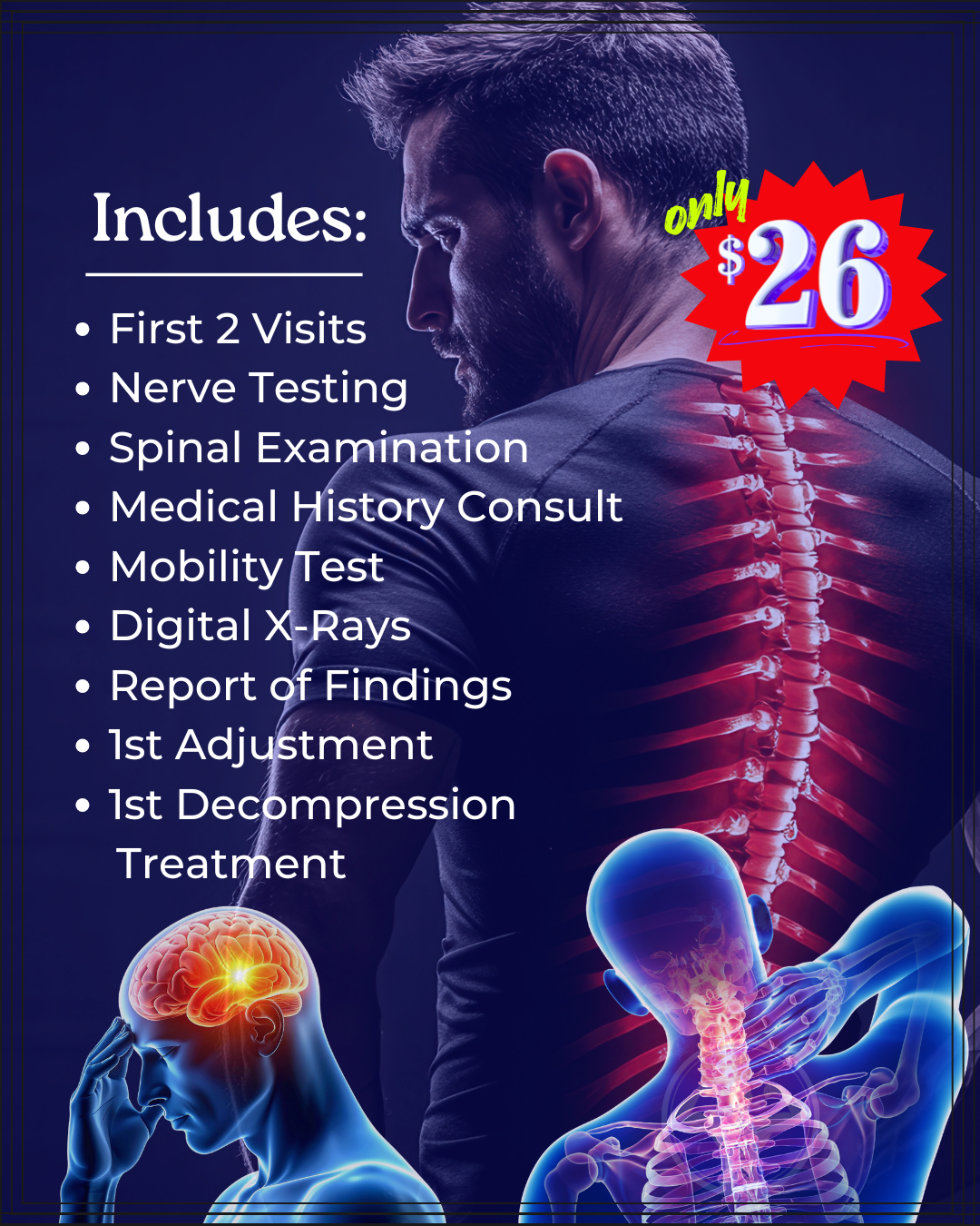 $26 Spinal Decompression Treatment!