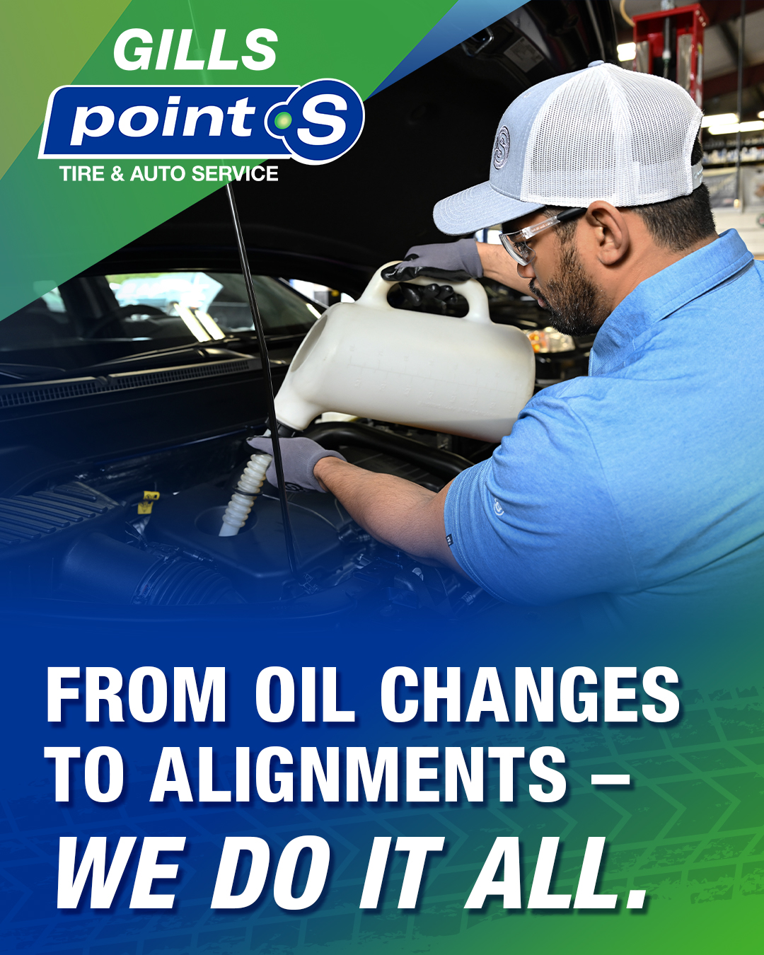 Gills Point S Tire & Auto Auto Repair ad creative