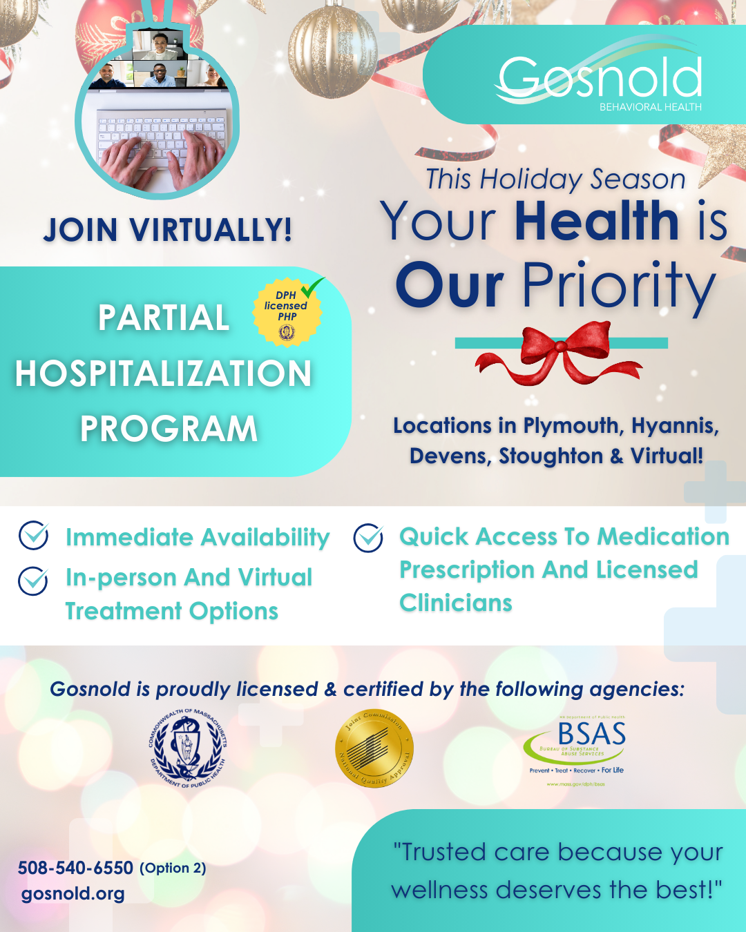 Gosnold Behavioral Health Therapist & Counselor ad creative