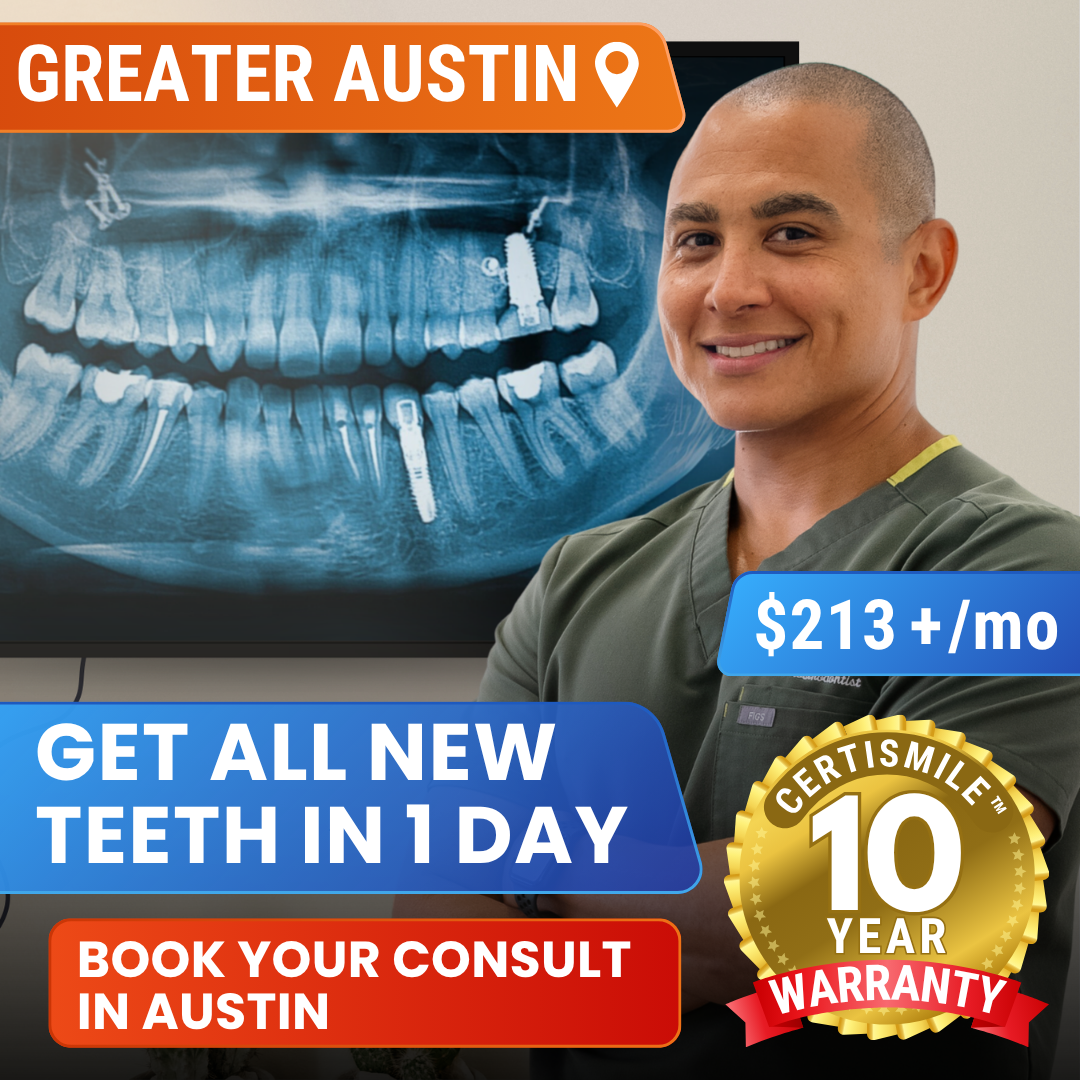 Austin Dental Implants GoHighLevel Resellers ad creative