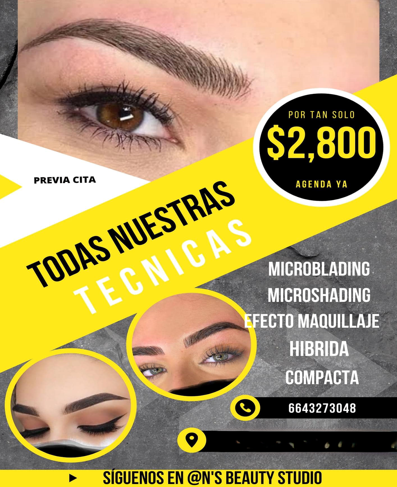 Microblading y faciales Eyelash & Brow Studio ad creative