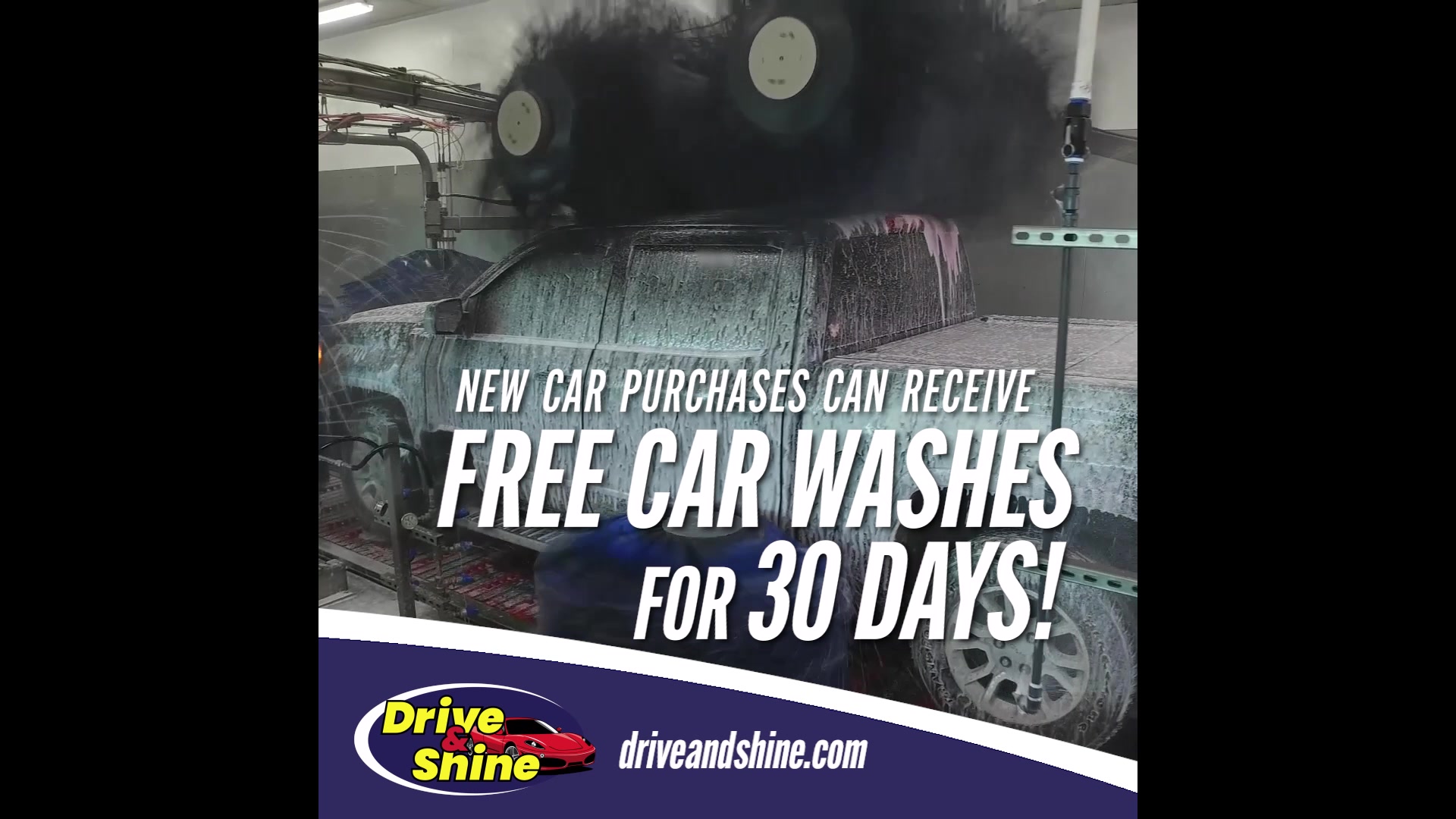 Drive & Shine Car Wash ad creative