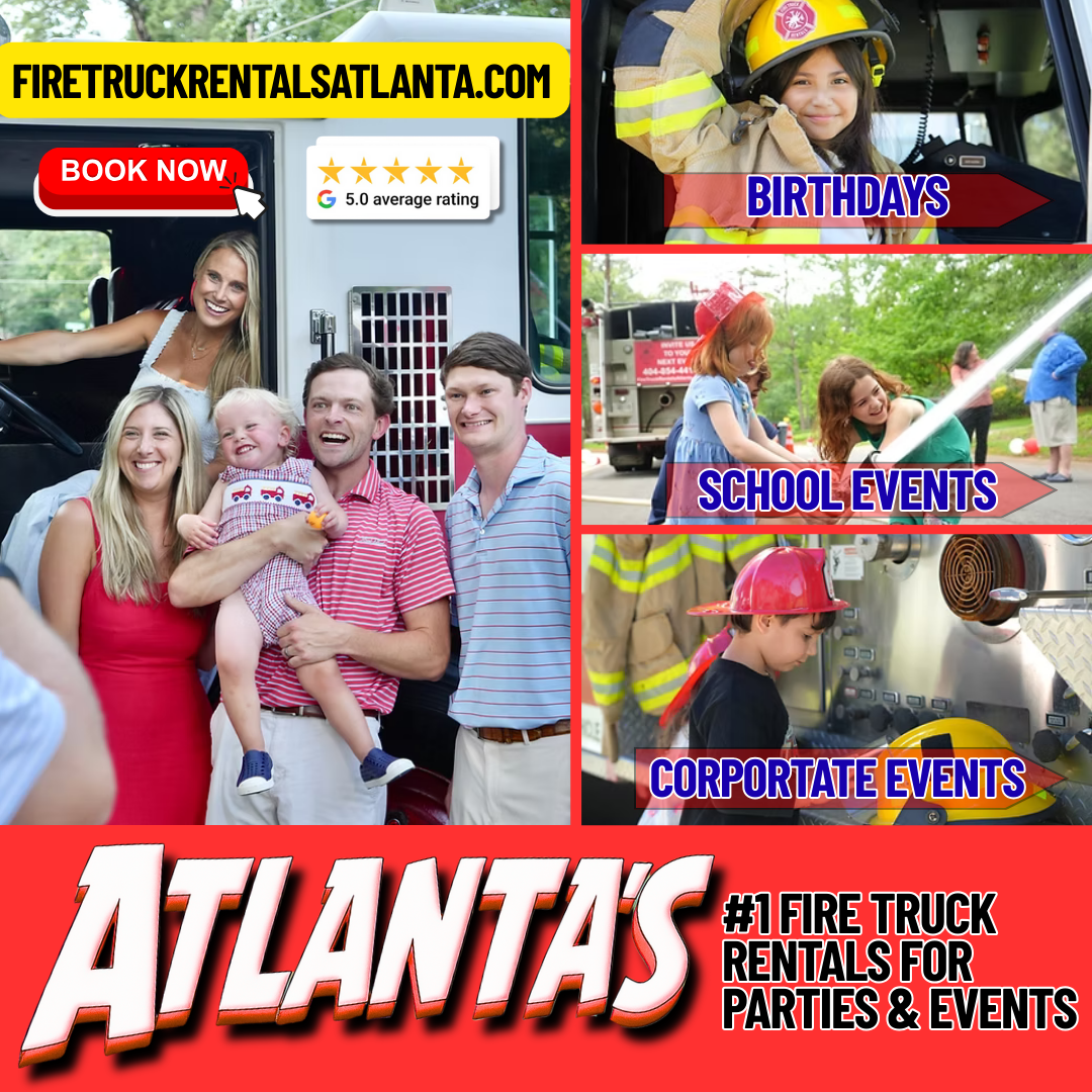 🚒 Atlanta’s Favorite Fire Truck Rentals for Parties & Events!
