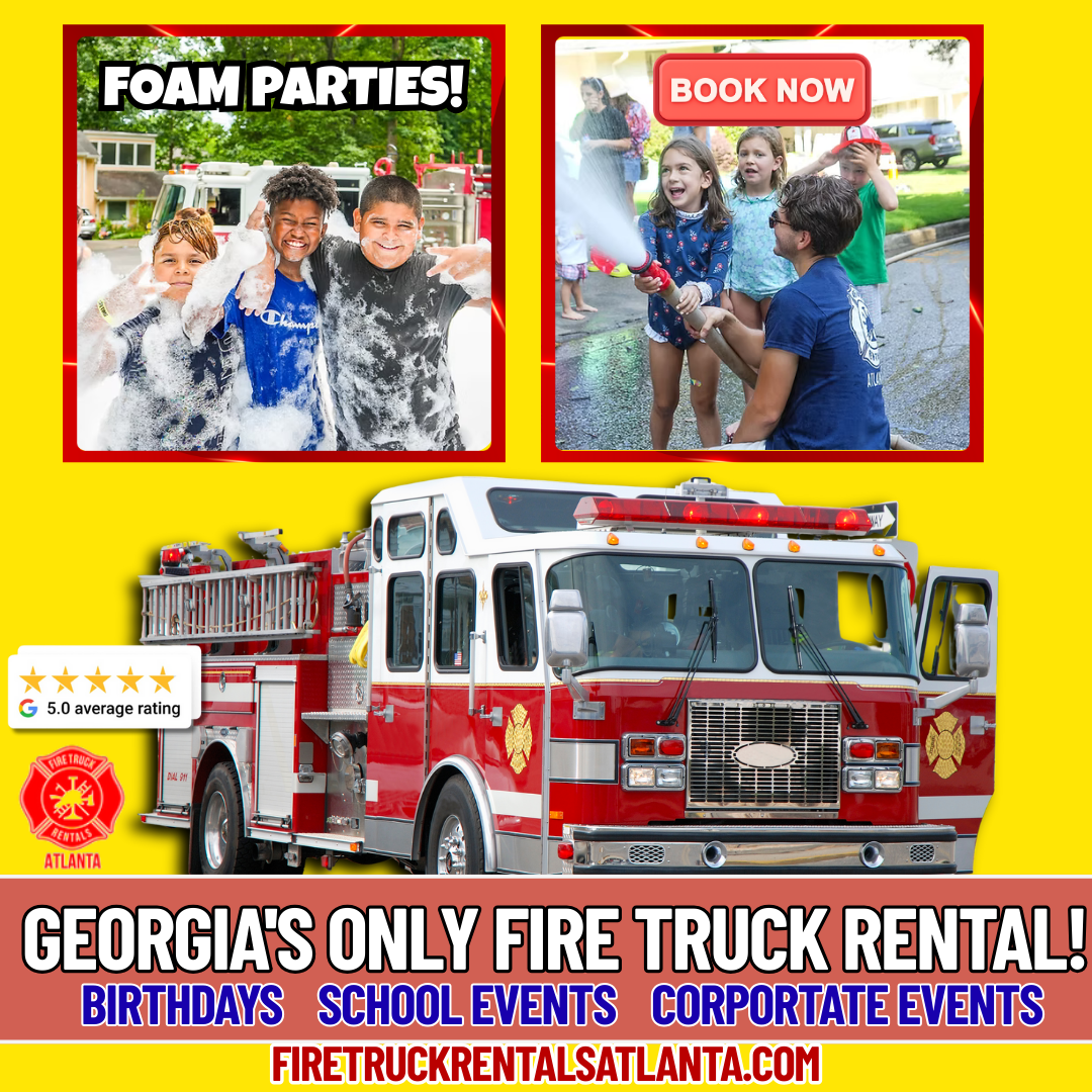 Unleash the Fun: Book Georgia's Only Fire Truck & Foam Parties Today!