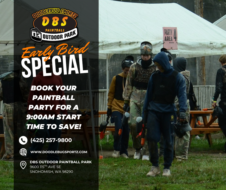 DoodleBug Sportz Outdoor Paintball Park Event Venue ad creative