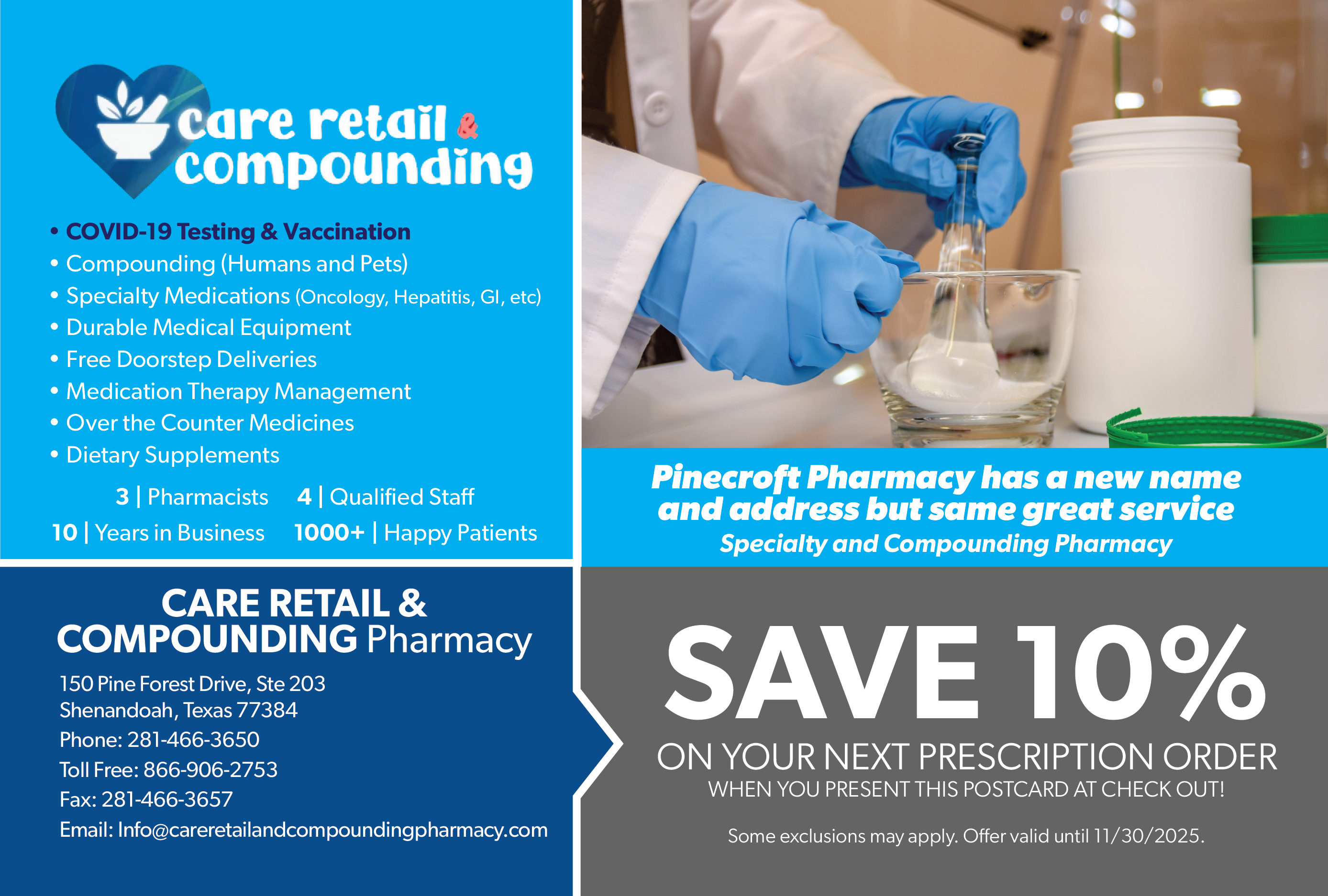 Care Retail and Compounding Pharmacy Pharmacy ad creative