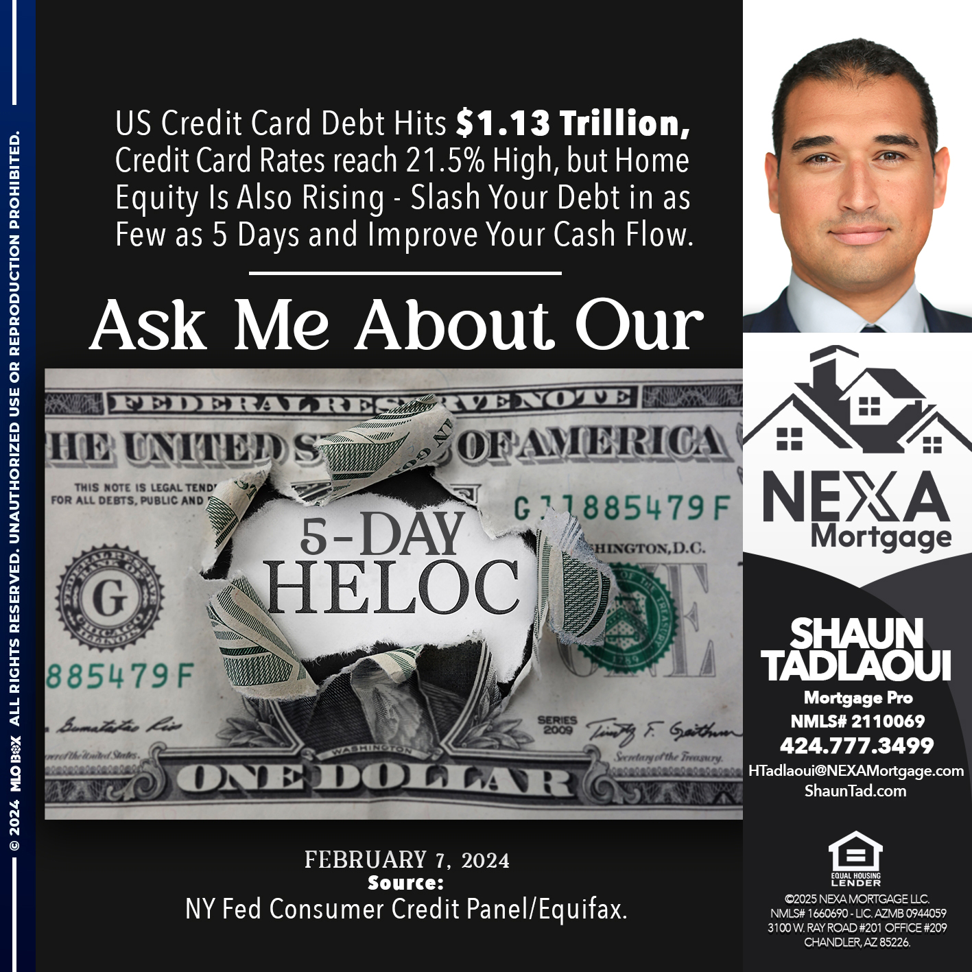 Shaun Tadlaoui, Personal Mortgage Designer Mortgage Broker ad creative