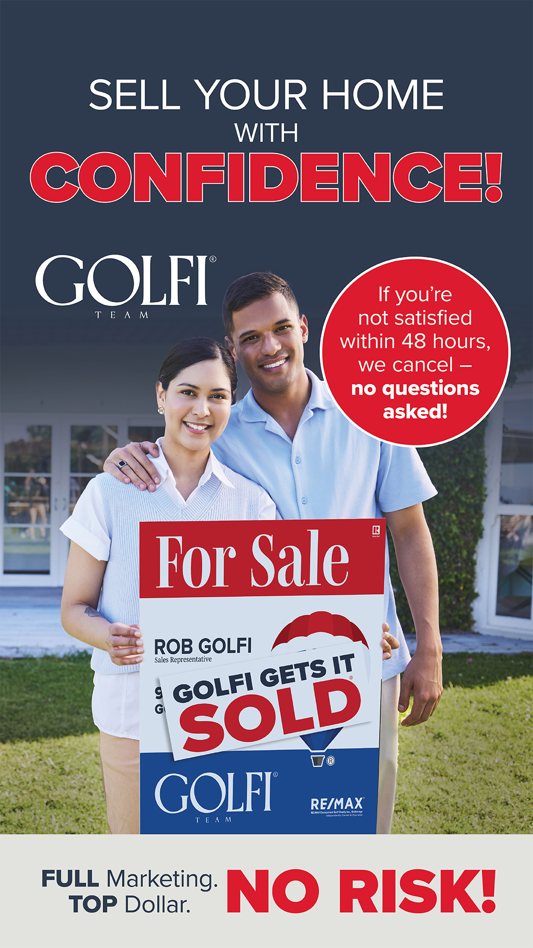 The Rob Golfi Team REMAX Real Estate Agent ad creative