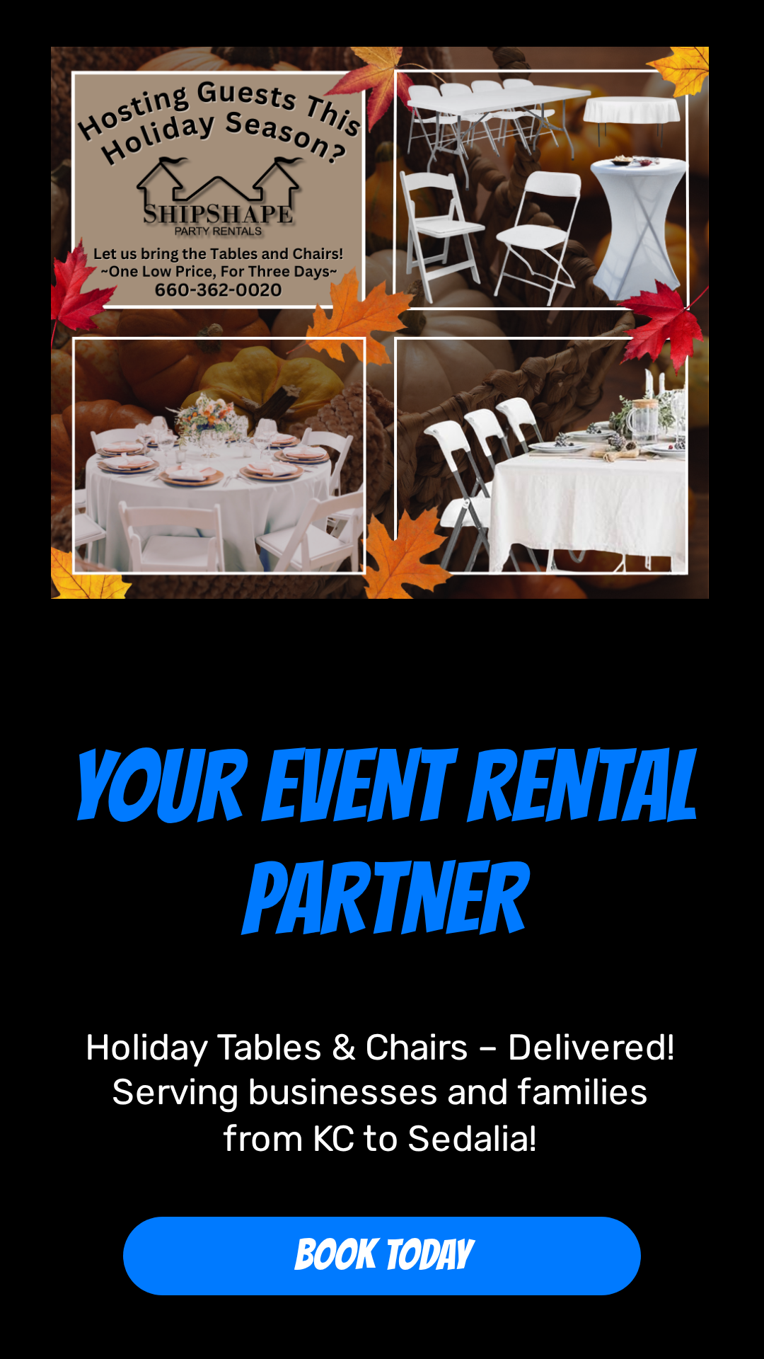 Let ShipShape deliver clean, comfortable seating and tables — right to your door.