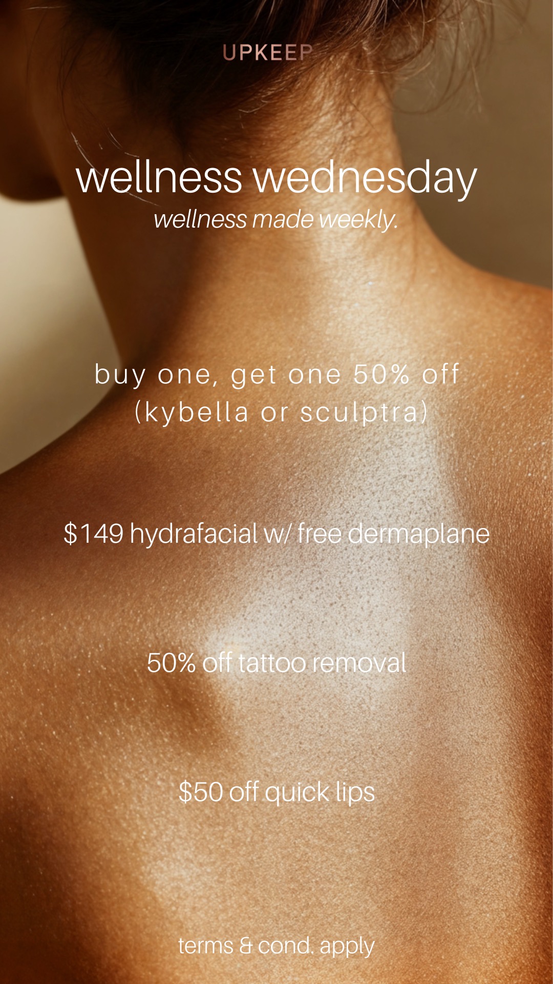 Upkeep Med Spa ad creative