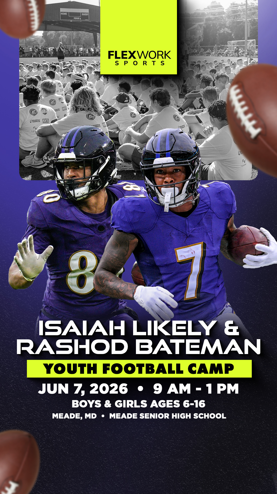 FlexWork Sports Management Sports Lessons ad creative