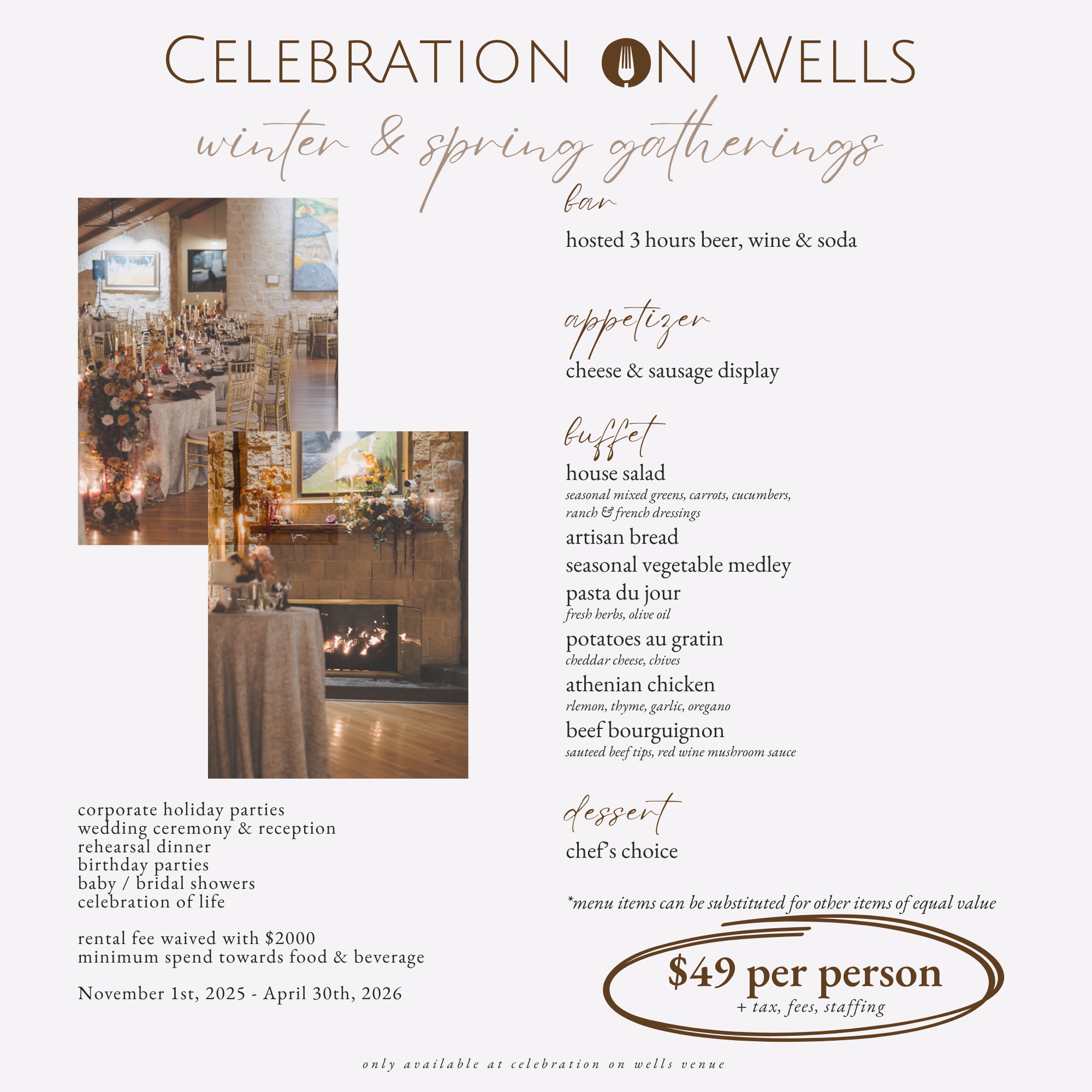 Celebration on Wells Event Venue ad creative