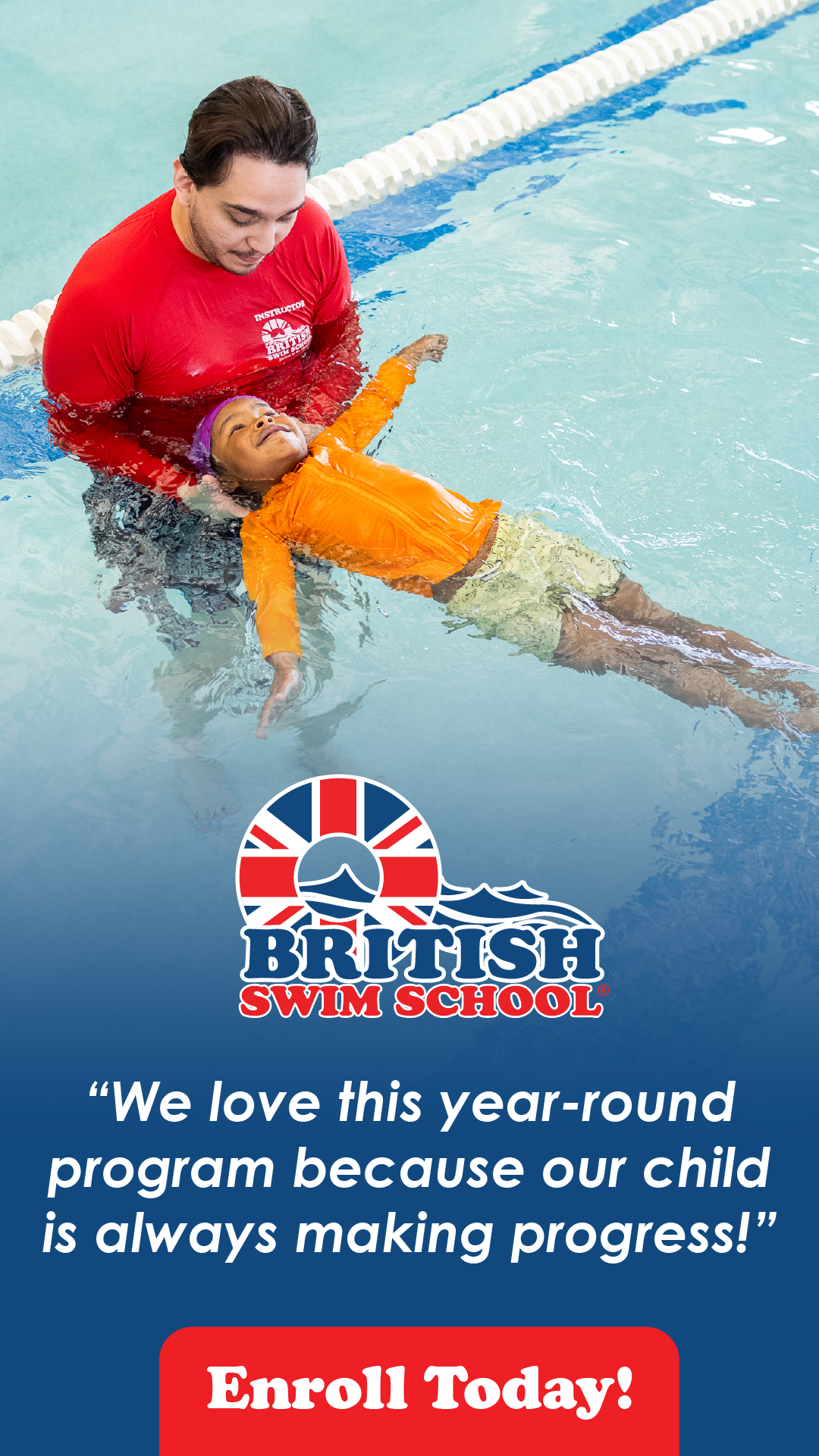 British Swim School of Waldorf Sports Lessons ad creative