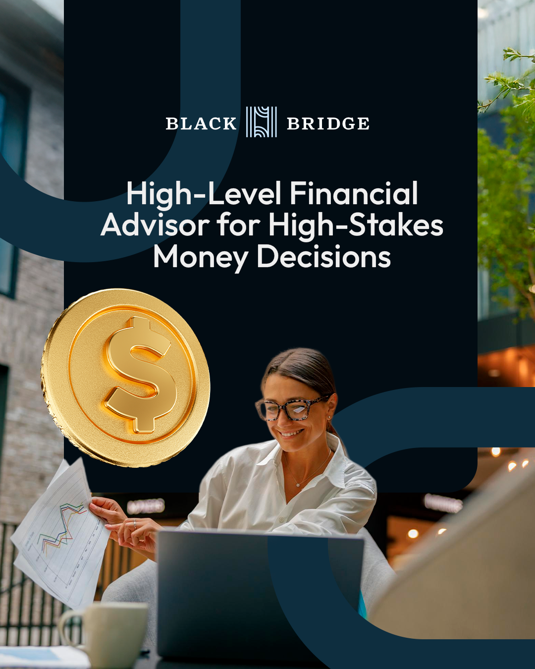 Black Bridge Advisor Financial Advisor ad creative