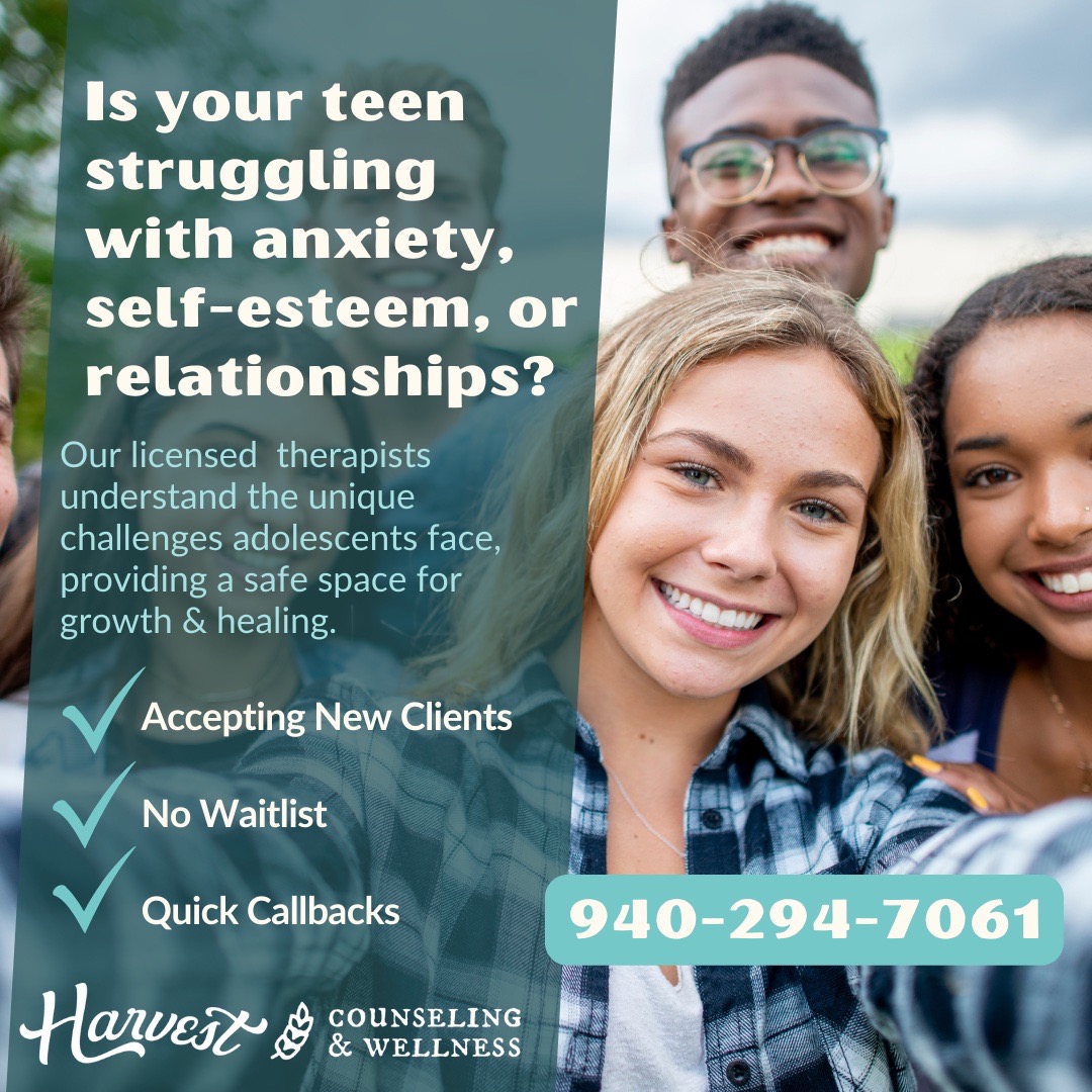 Is your teen struggling with anxiety, self-esteem, or relationships?