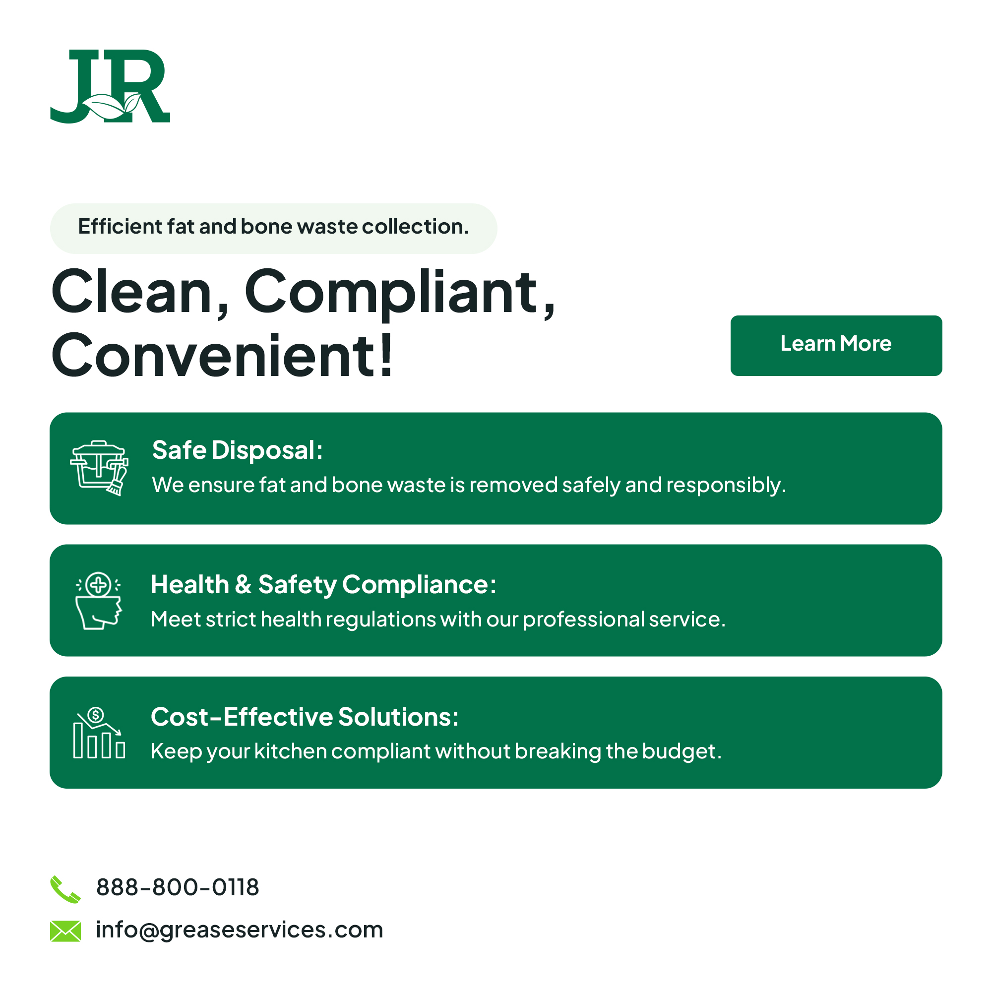 JR Grease Services Pest Control ad creative