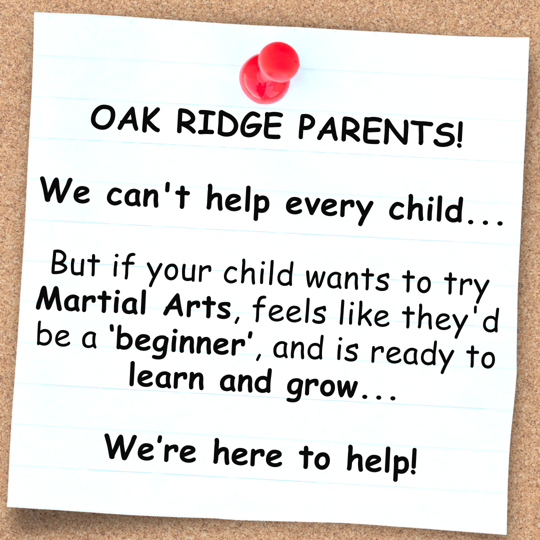 OakRidge Martial Arts Academy Martial Arts ad creative