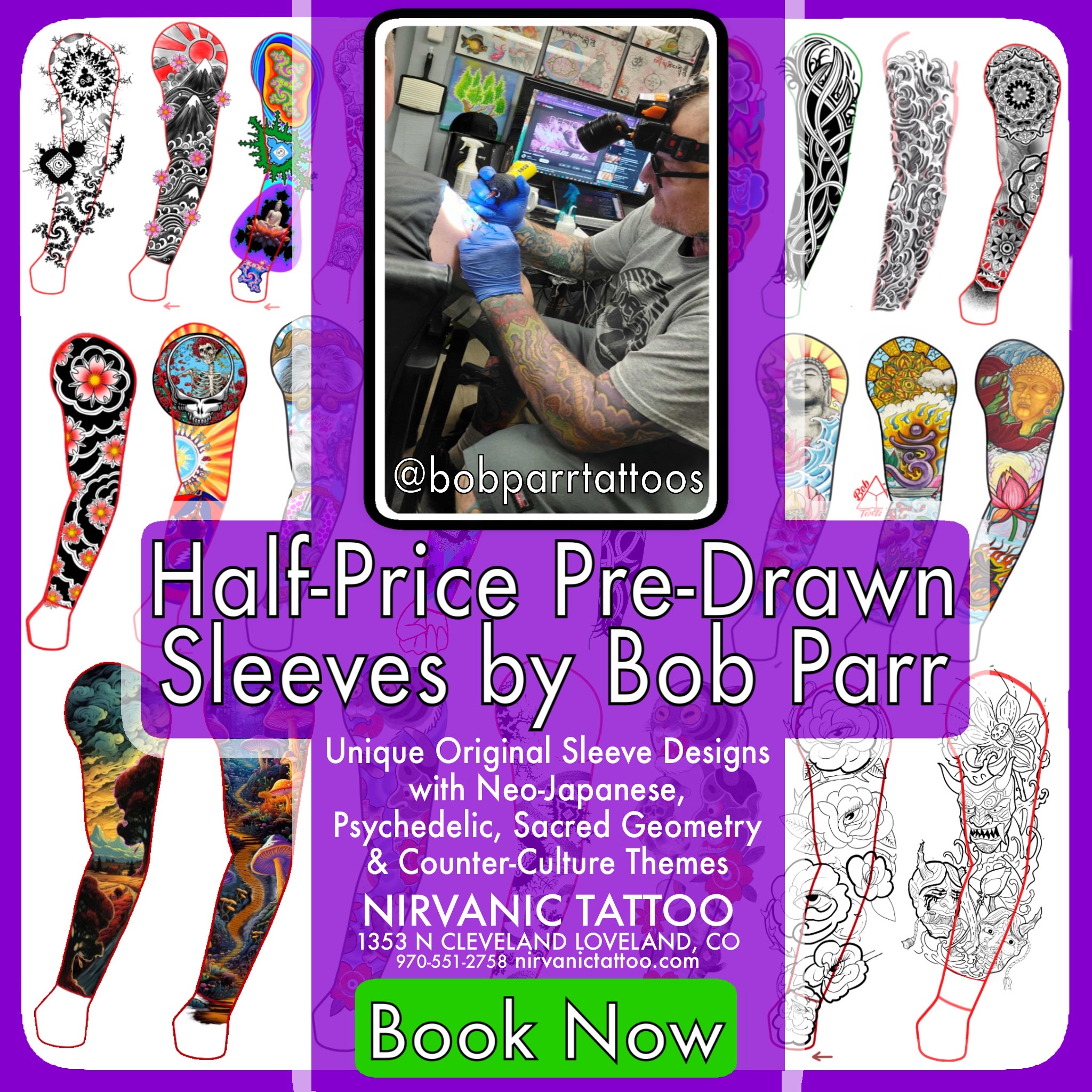 Nirvanic Tattoo Loveland CO Tattoo & Piercing ad creative