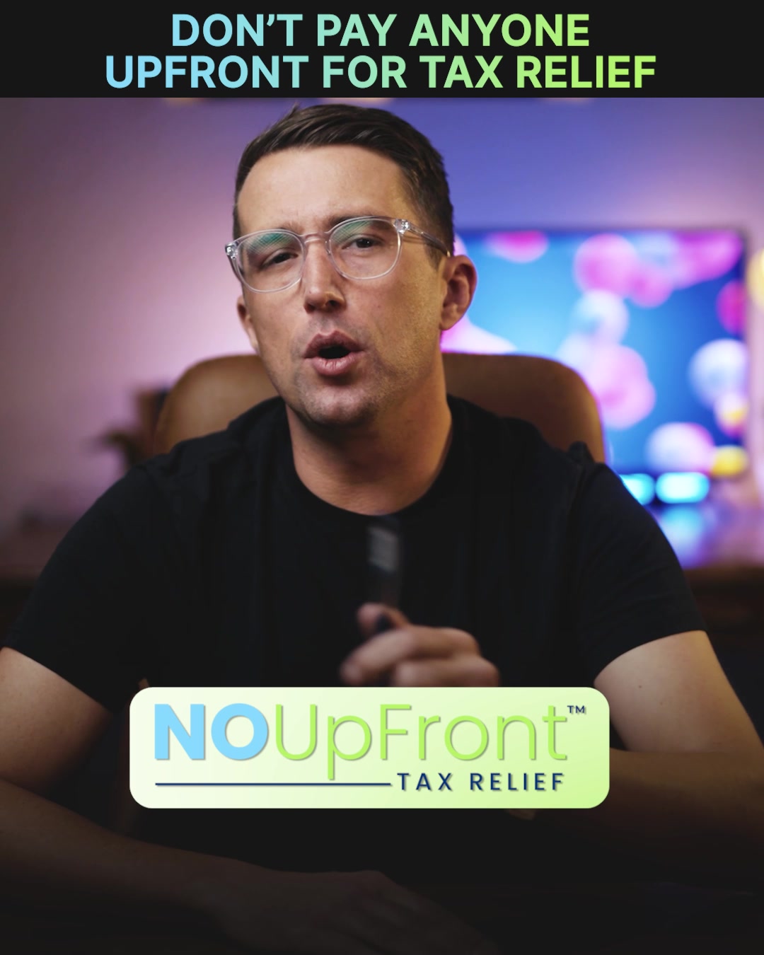 No UpFront Tax Relief Tax Preparer ad creative