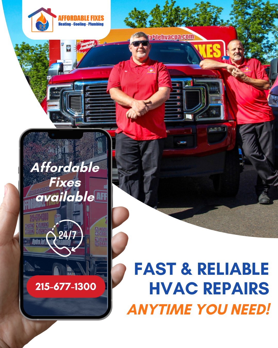 Affordable Fixes heating cooling plumbing