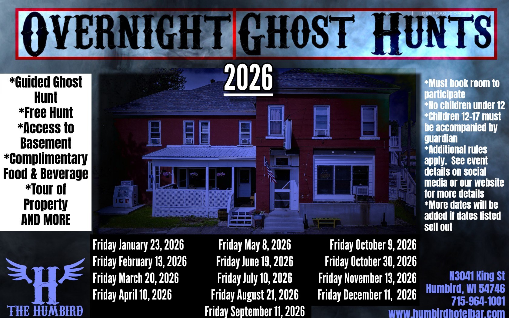 Humbird Hotel Bar & Grill Event Venue ad creative