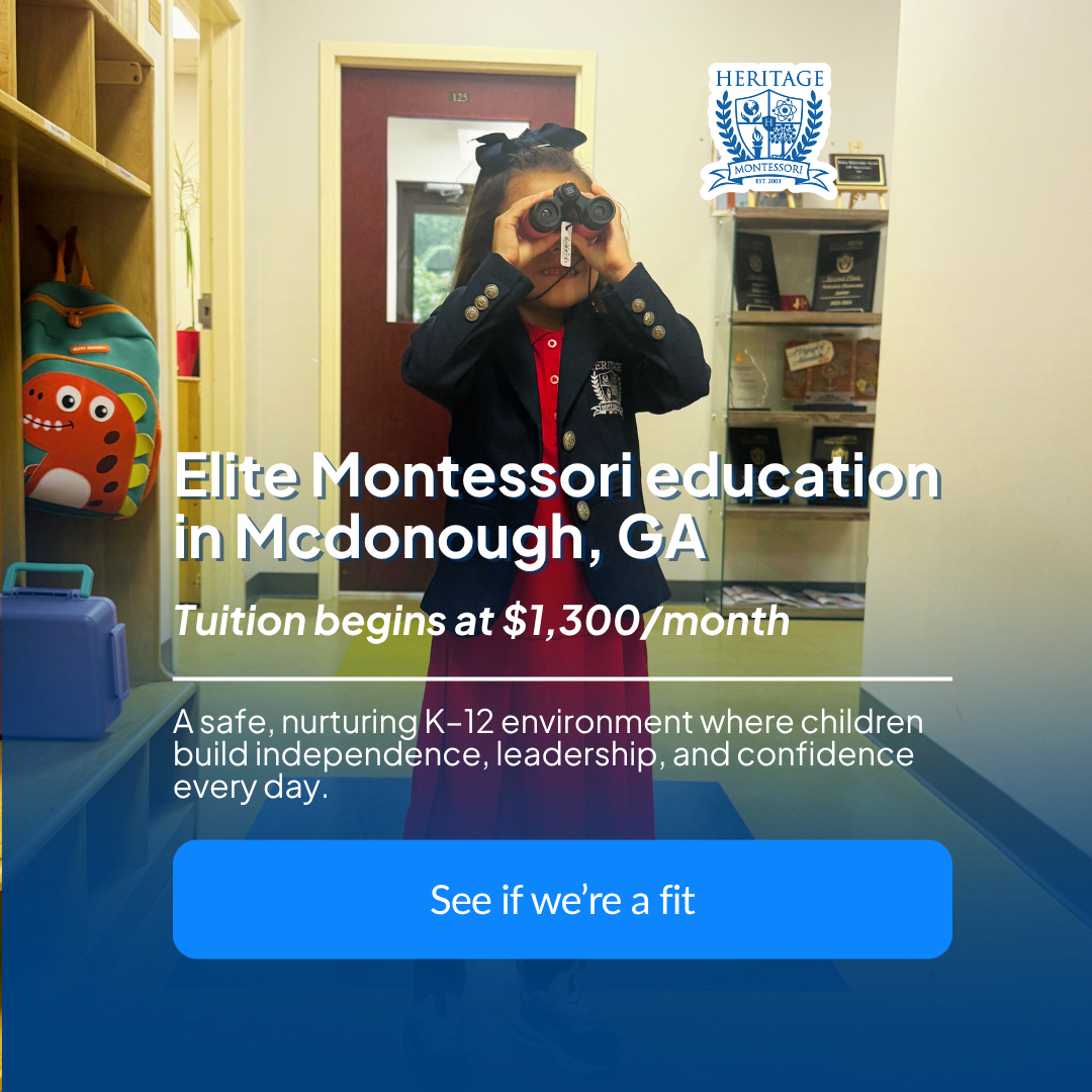 Heritage Montessori Private School ad creative