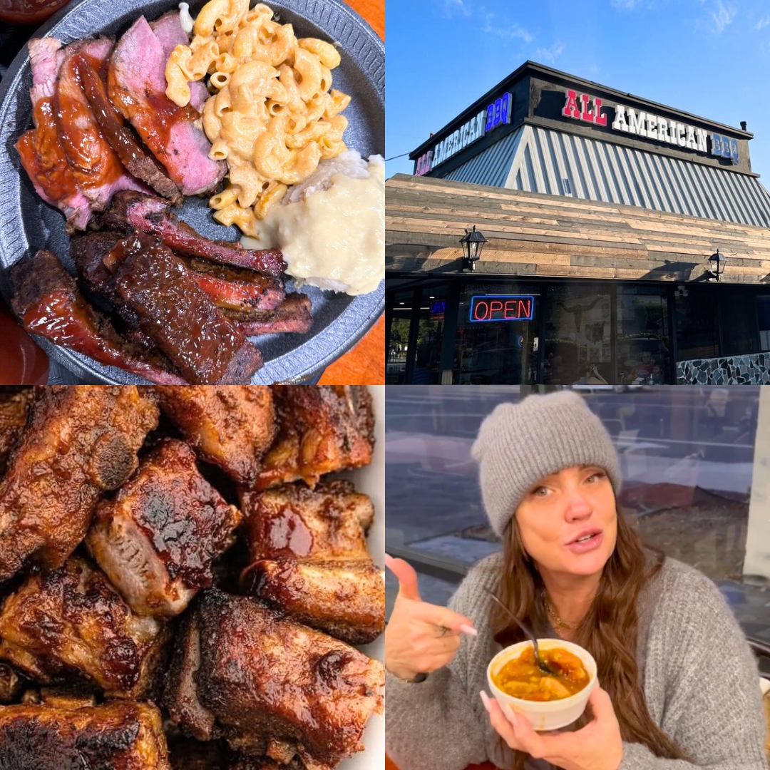 All American BBQ "Barbecue" Smoked Ribs & Mesquite Fire Pit Catering ad creative