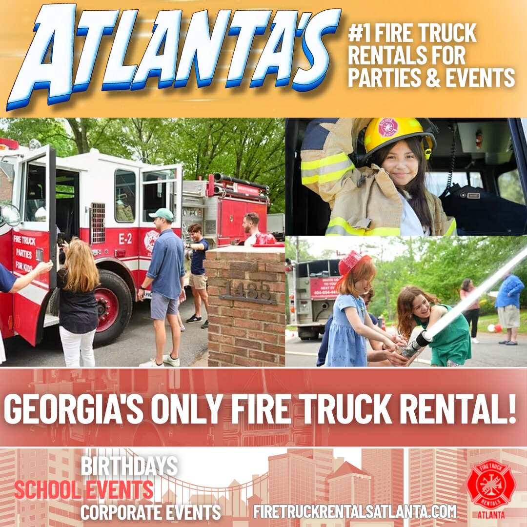 Fire Truck Rentals of Atlanta Party Rental ad creative