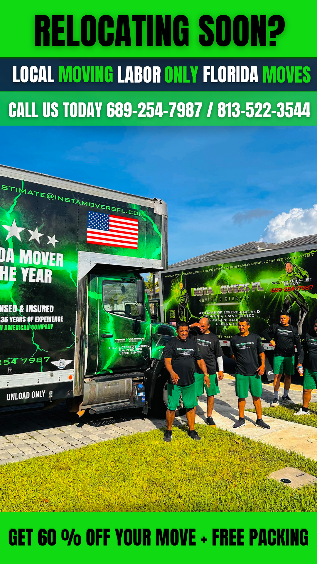 InstaMovers Florida Moving Company ad creative