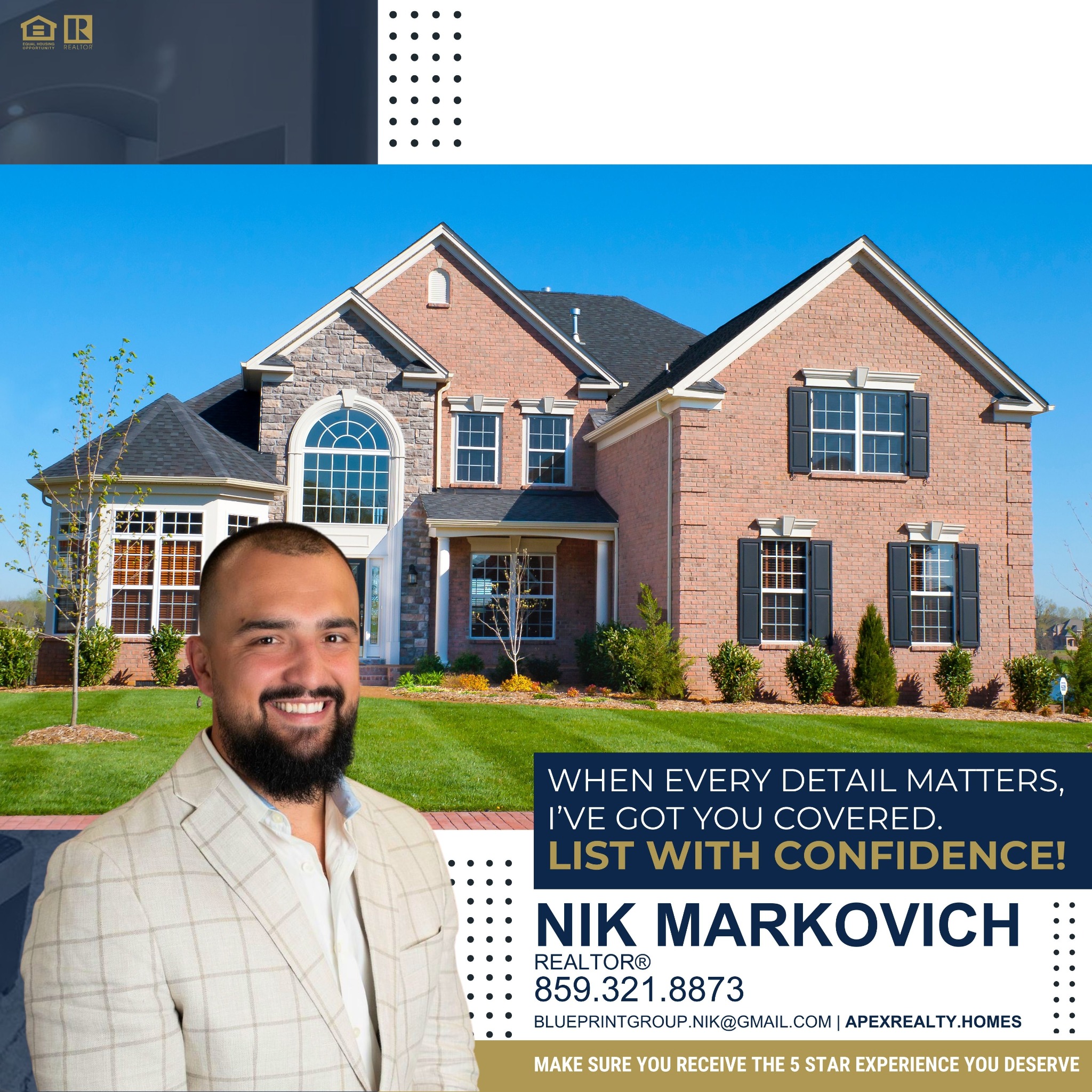 Nik Markovich Realtor, CIPS Real Estate Agent ad creative