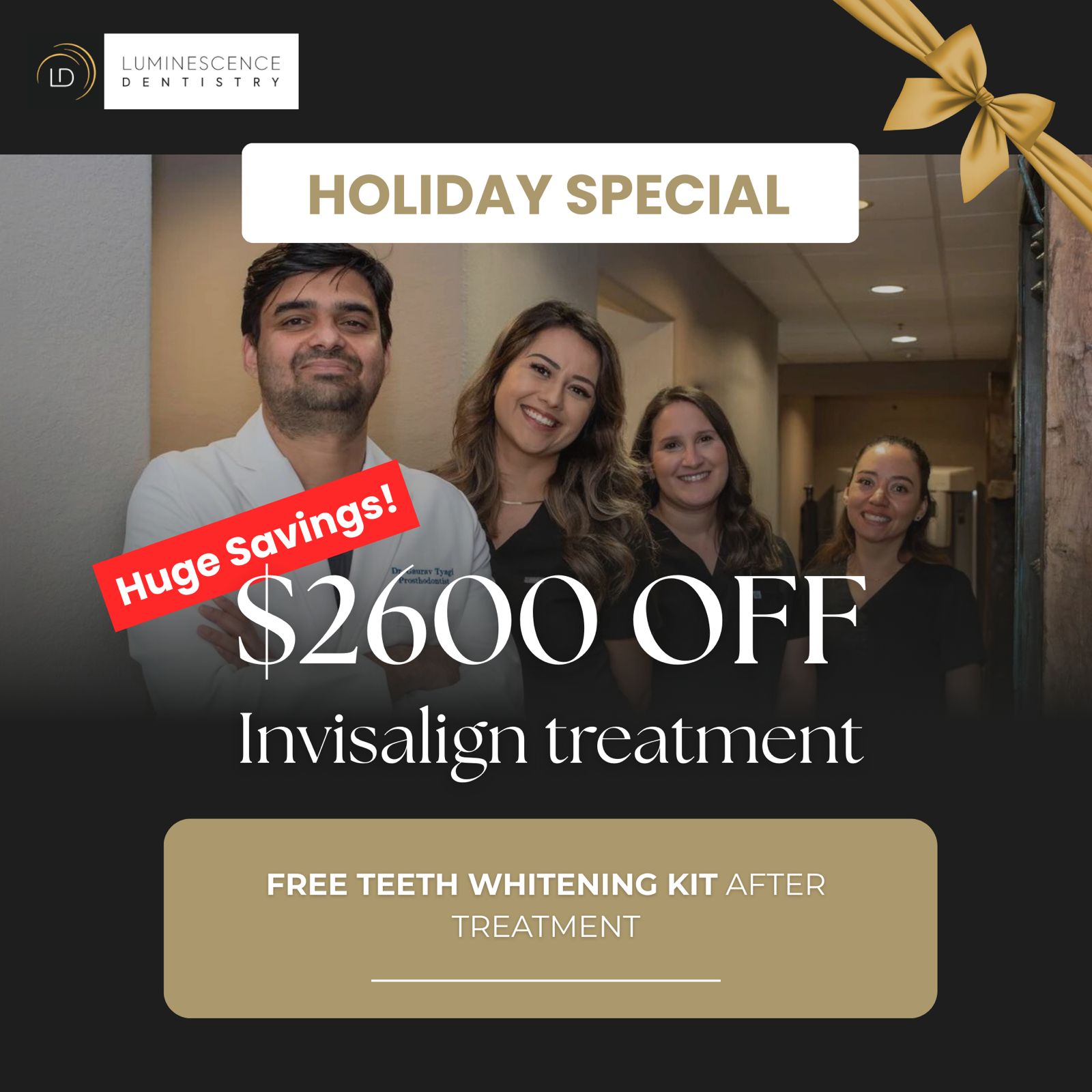 Holiday Special Alert: Get $2,600 OFF Invisalign in Dallas!