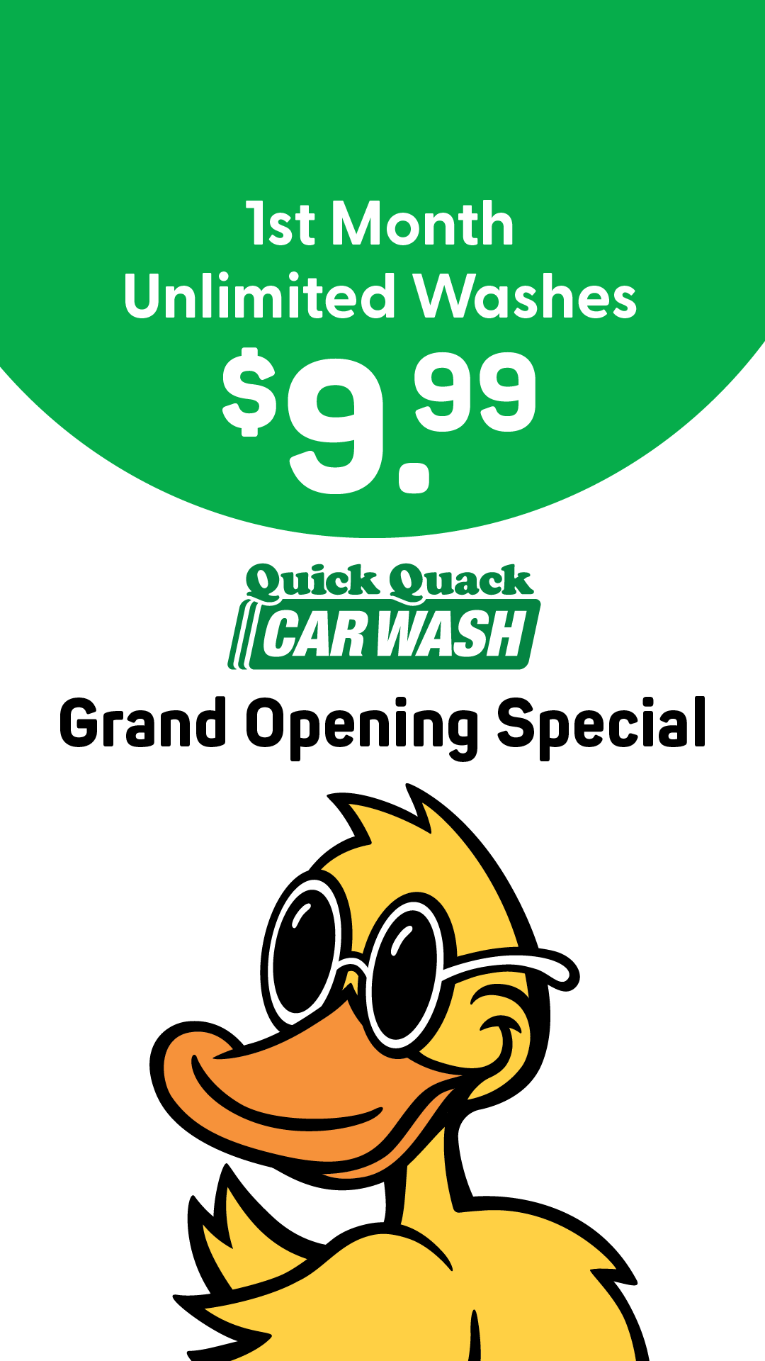 Quick Quack Car Wash Car Wash ad creative