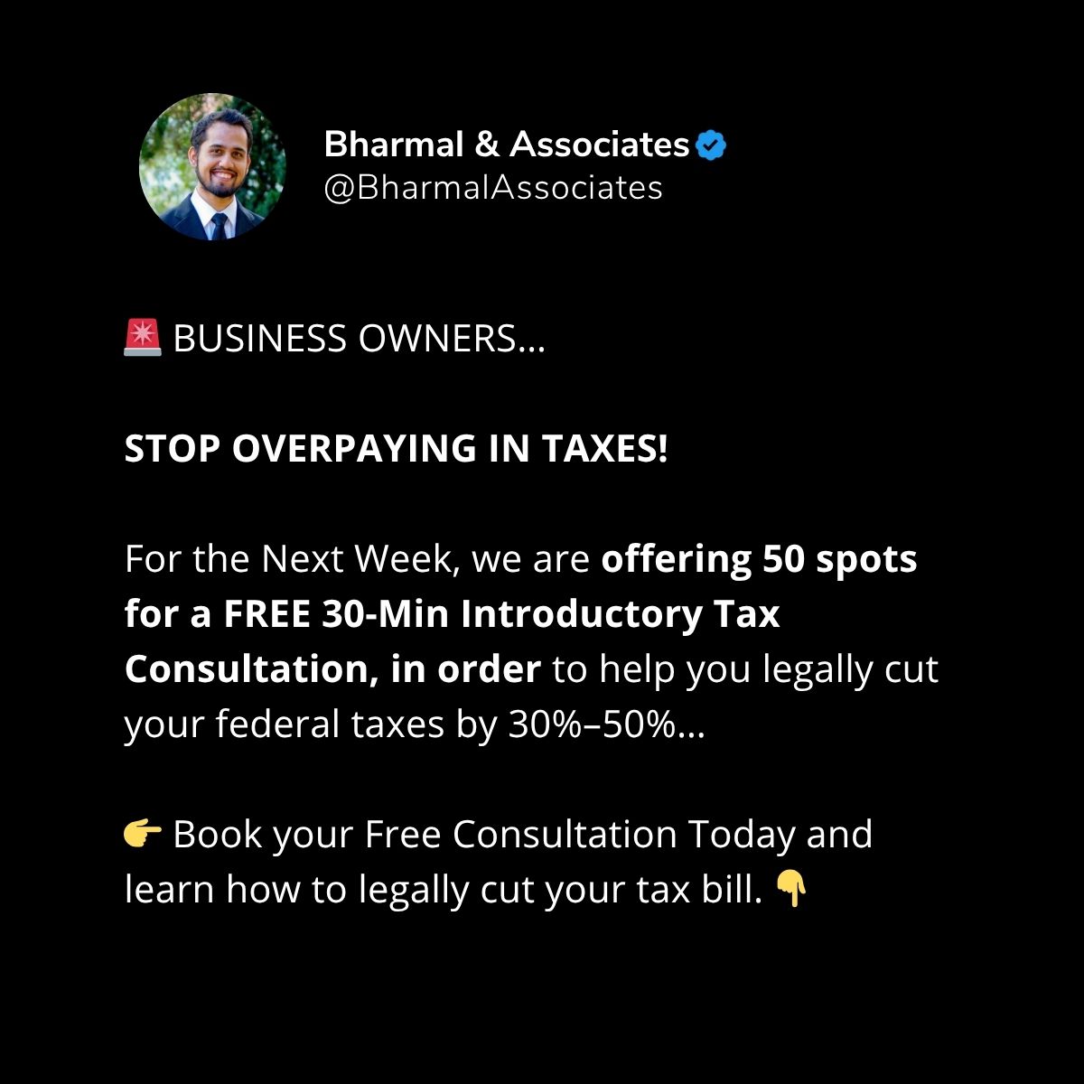 FREE 30-Min Introductory Tax Consultation!