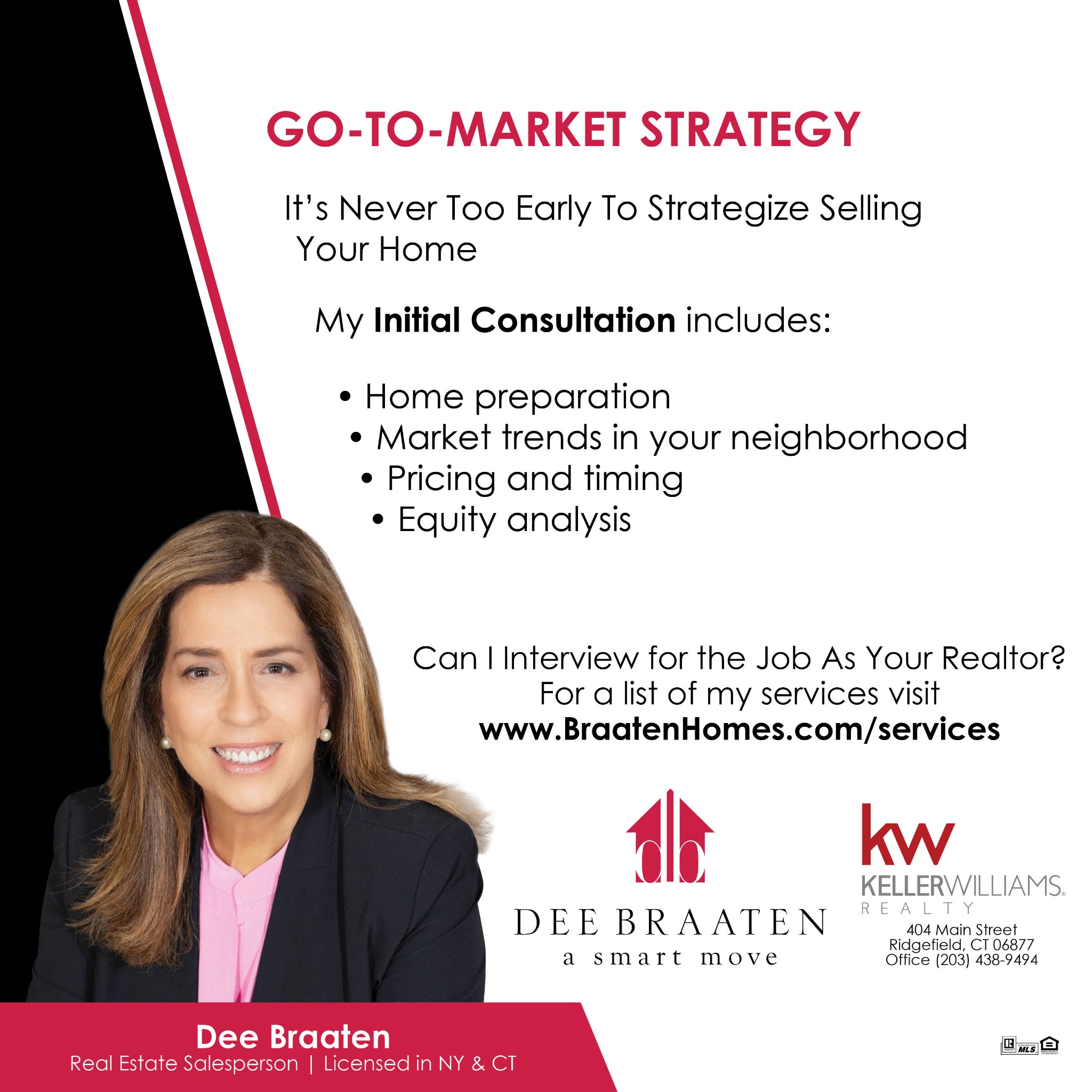 Dee Braaten CT and NY at Keller Williams Realty Real Estate Agent ad creative