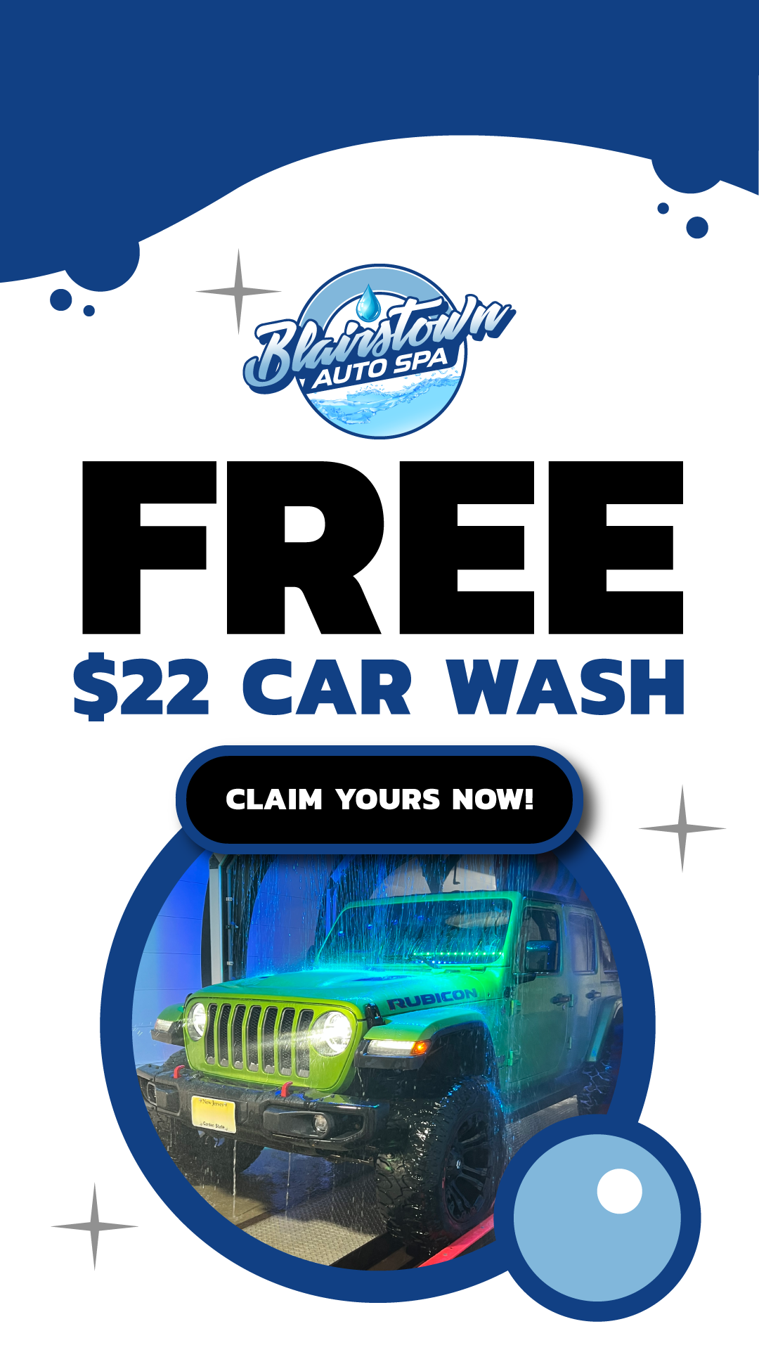 Blairstown Auto Spa Car Wash ad creative
