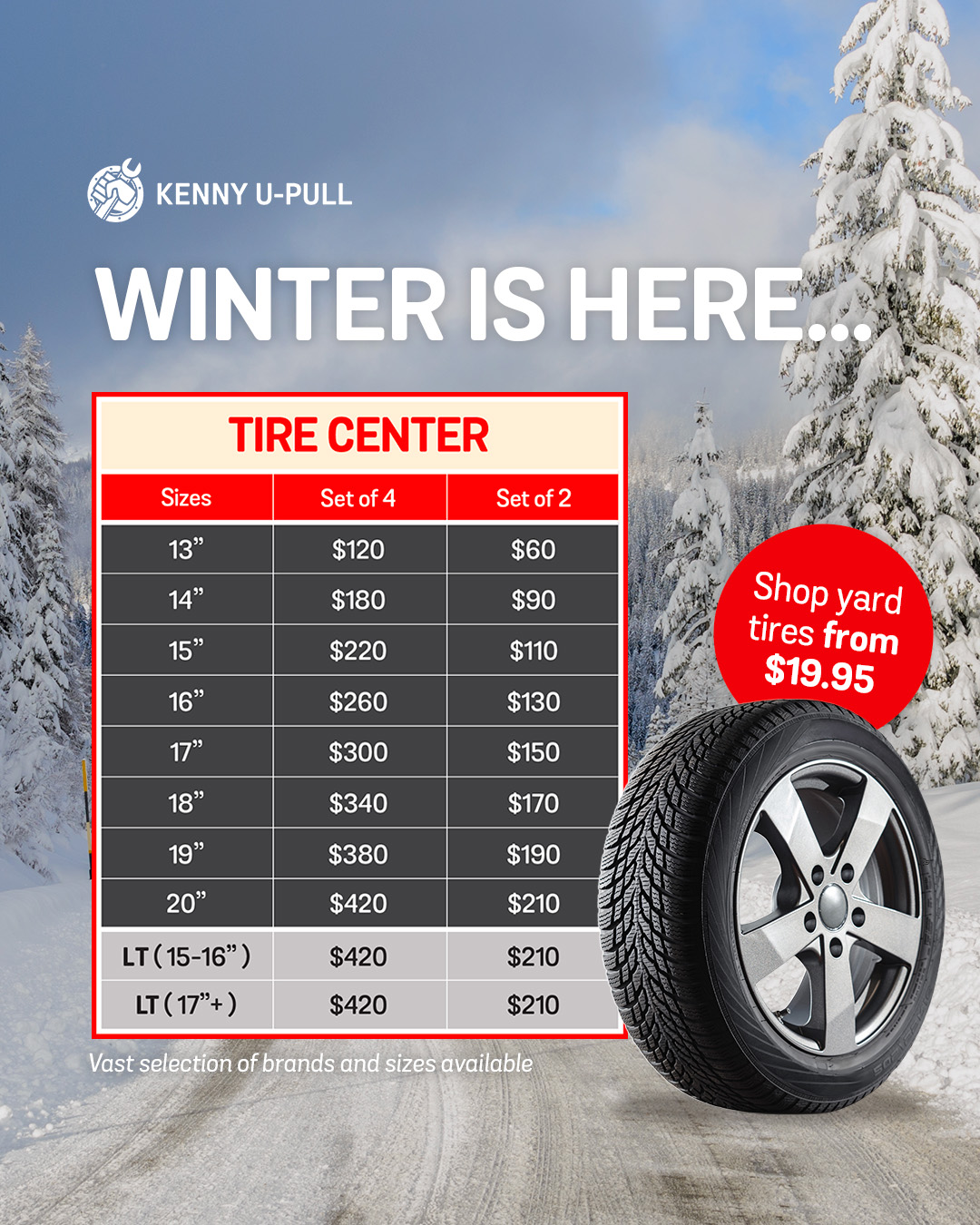 Kenny U-Pull Tire Shop ad creative
