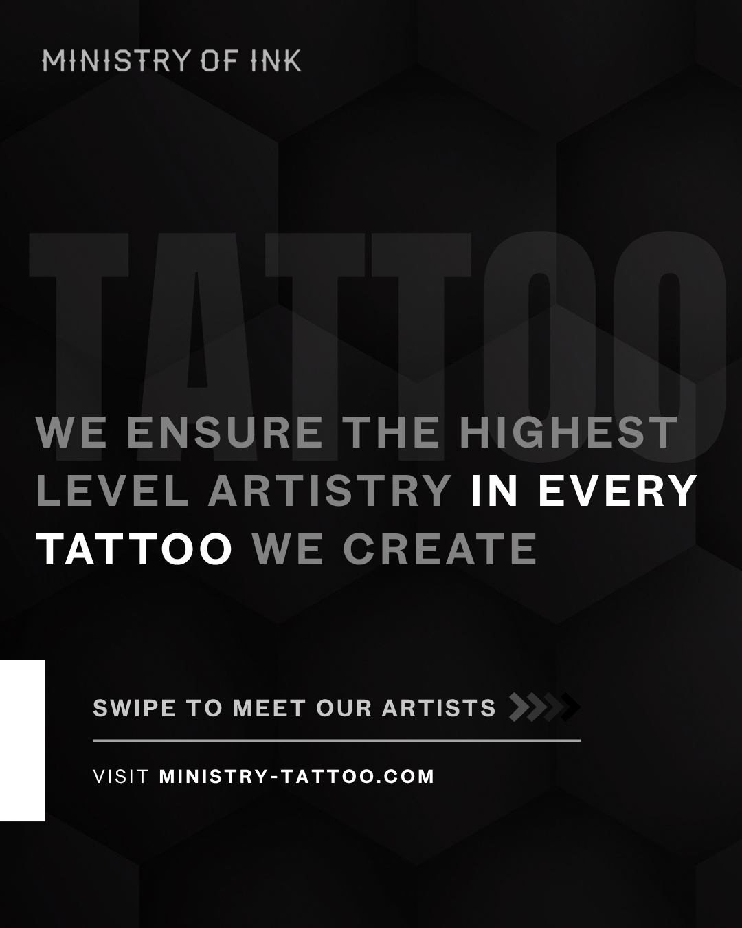 Ministry of Ink Tattoo & Piercing ad creative