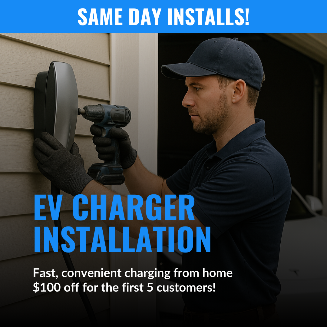 $100 Off EV Charger Installs –  This Week Only!