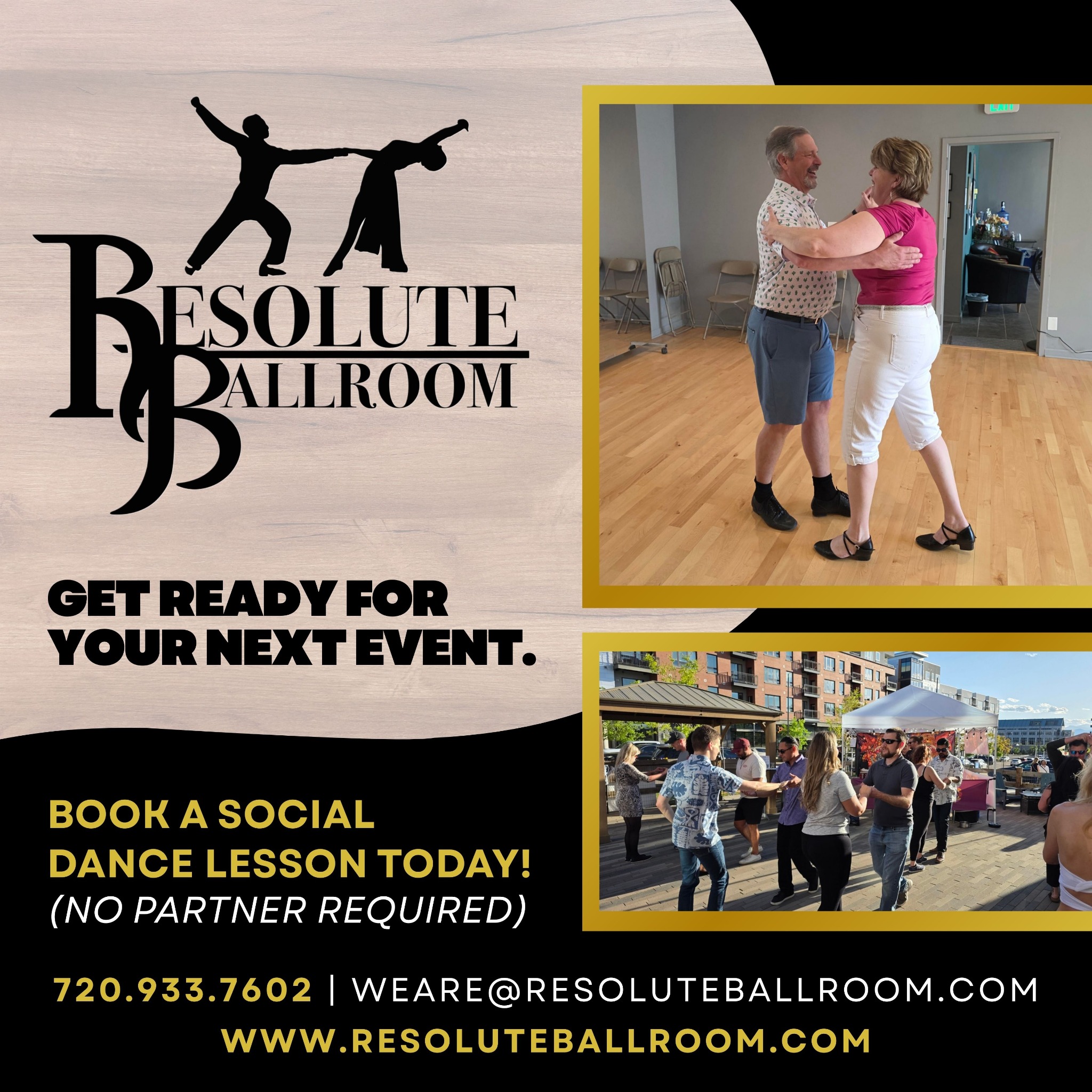 Resolute Ballroom Dance Studio ad creative