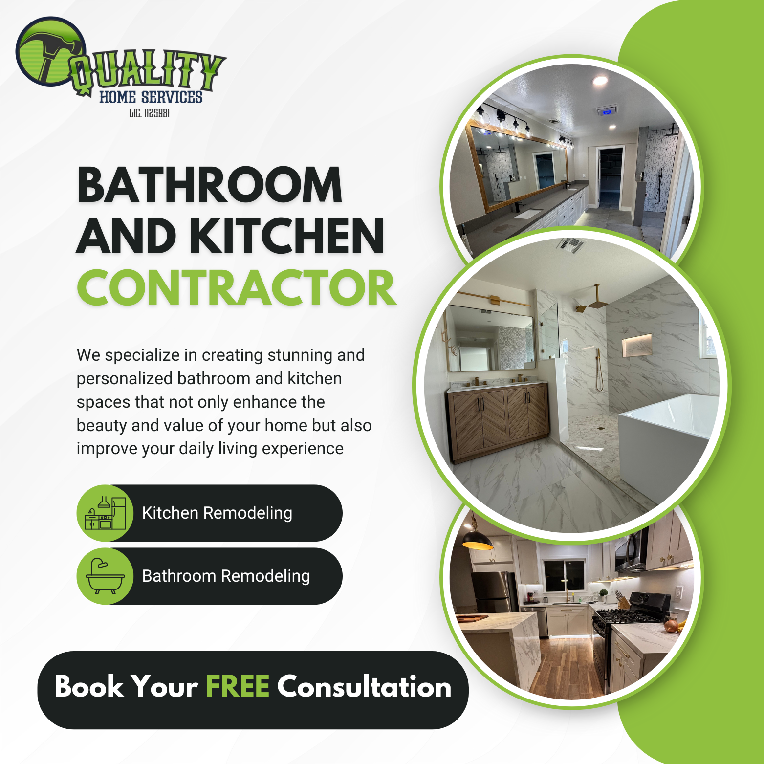 Quality Home Services Kitchen & Bath Remodeling ad creative