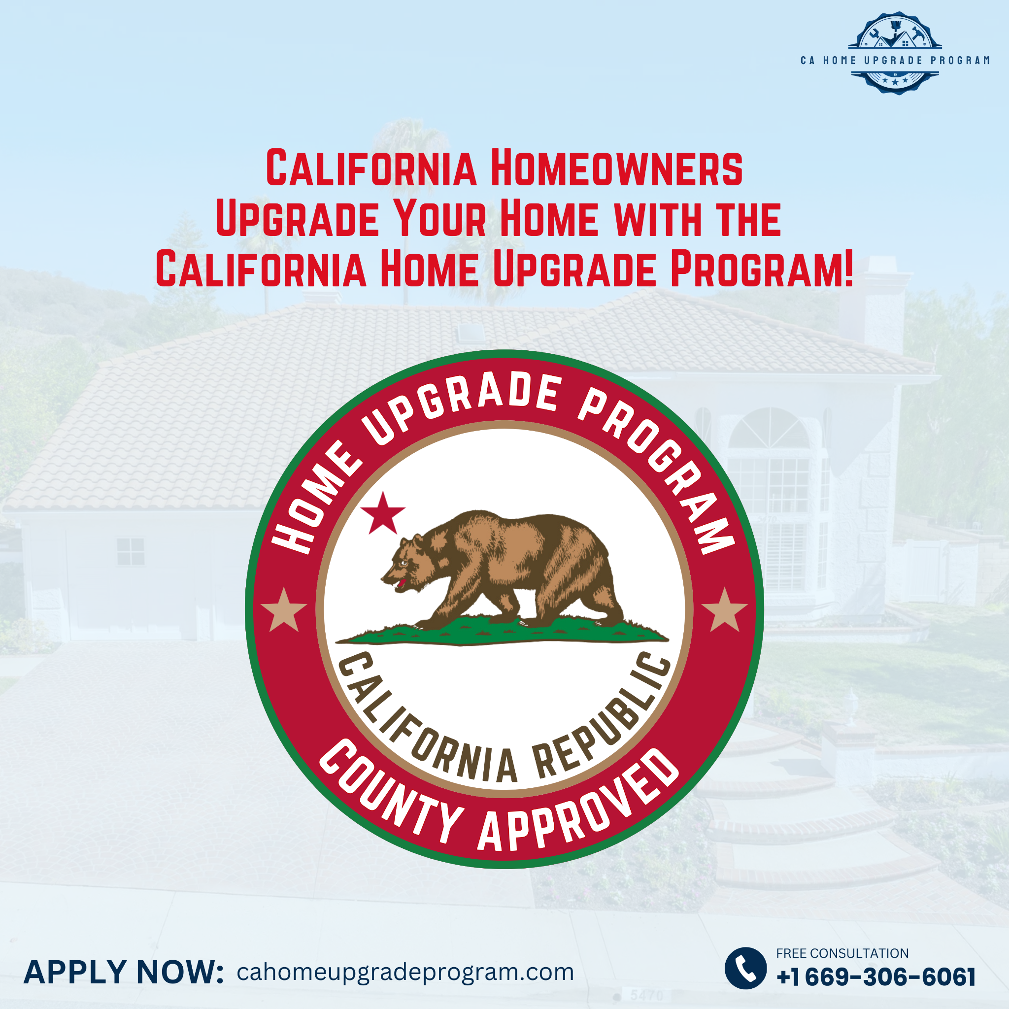 CA Home Upgrade Program Roofing ad creative
