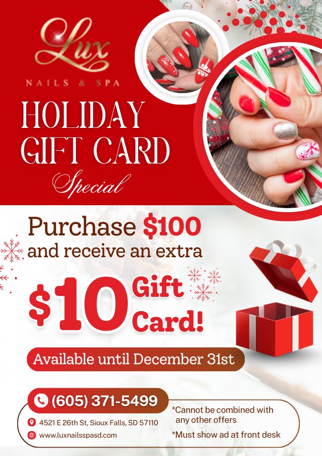 Lux Nails & Spa Nail Salon ad creative