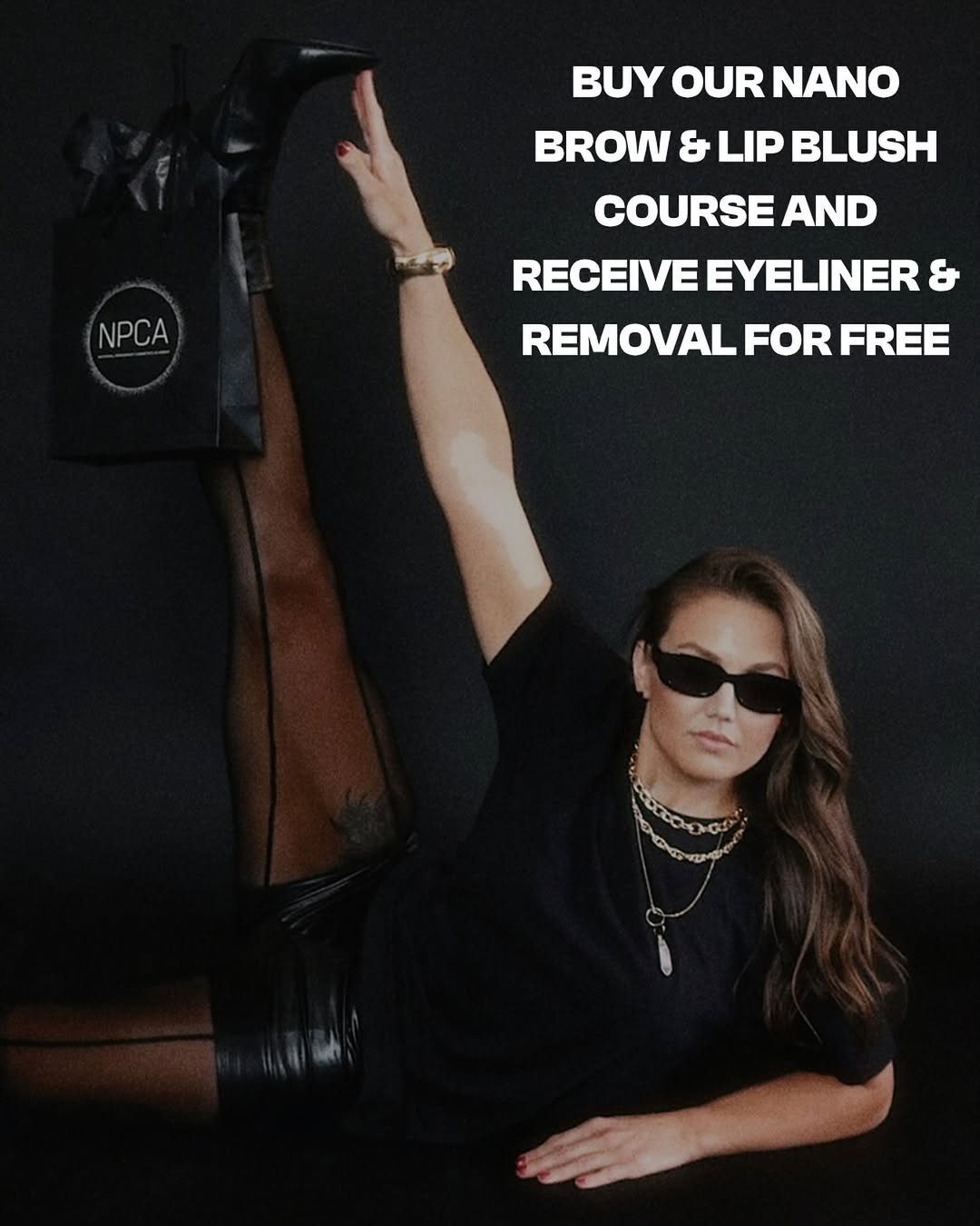 NPCA: National Permanent Cosmetics Academy Eyelash & Brow Studio ad creative