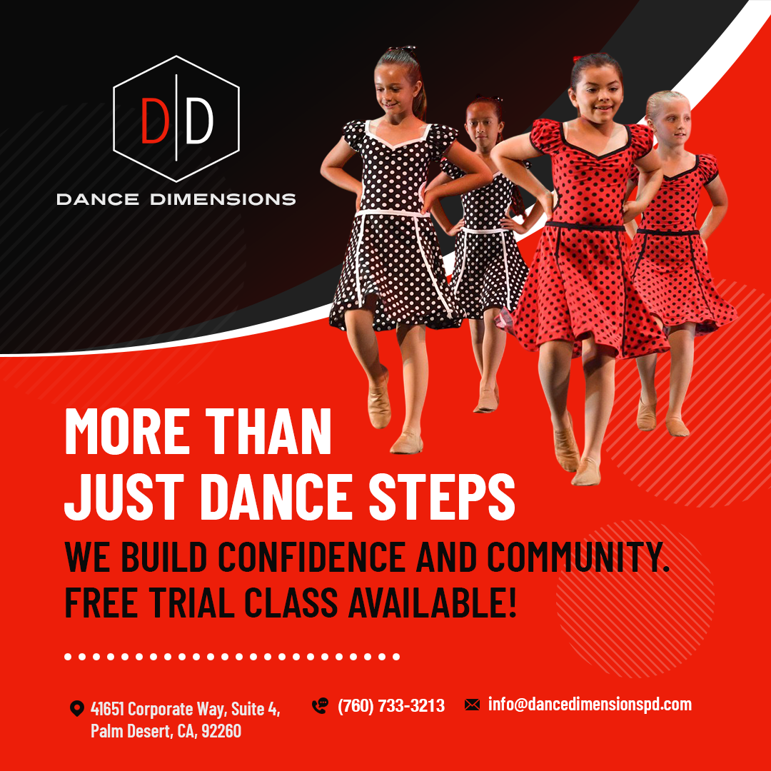 Dance Dimensions Palm Desert Dance Studio ad creative