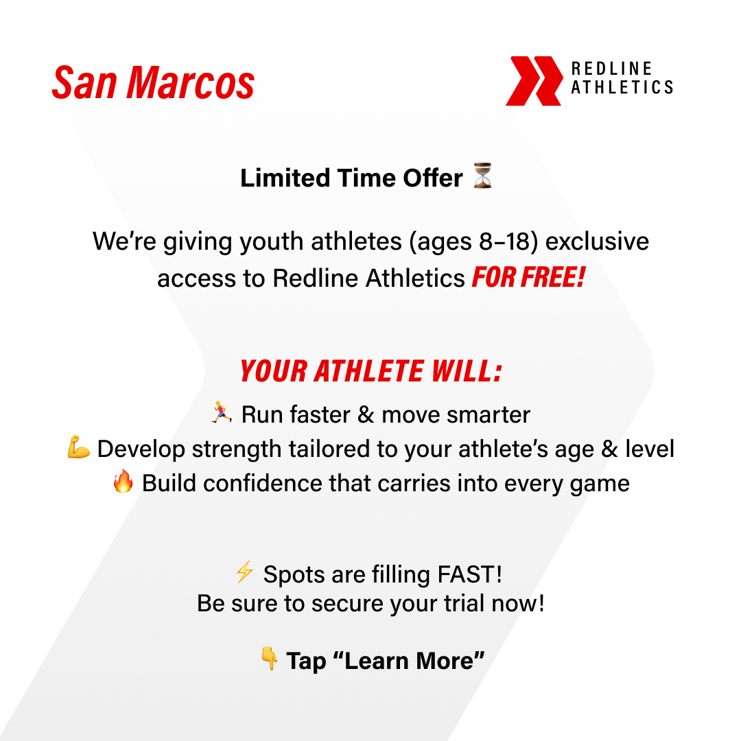 Redline Athletics San Marcos Sports Lessons ad creative