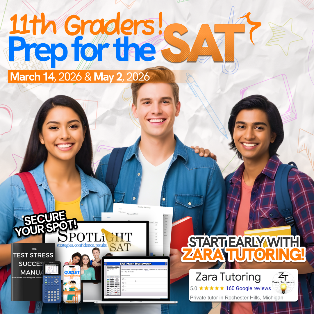 Zara Tutoring Test Prep & Tutoring ad creative