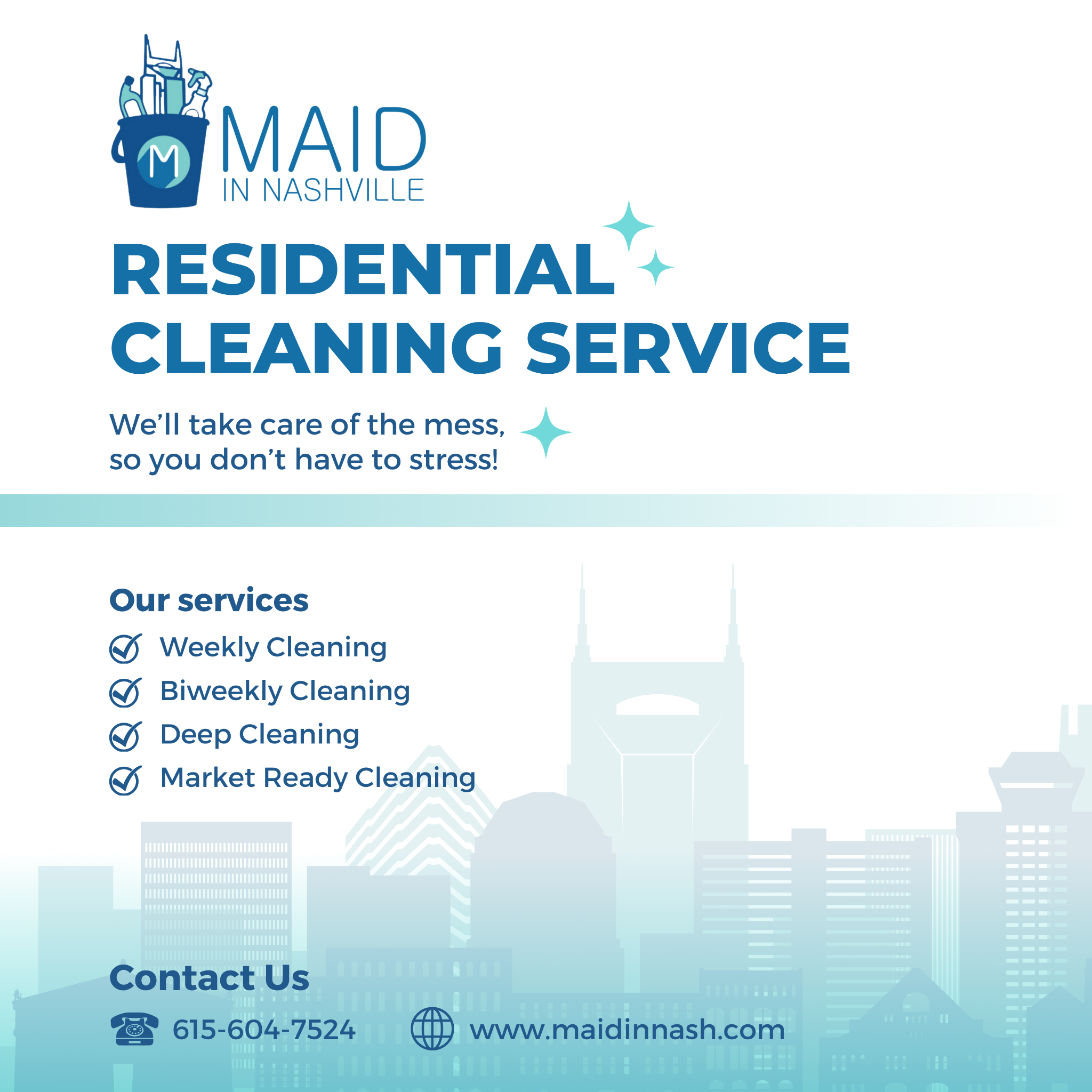 Maid in Nashville House Cleaning ad creative