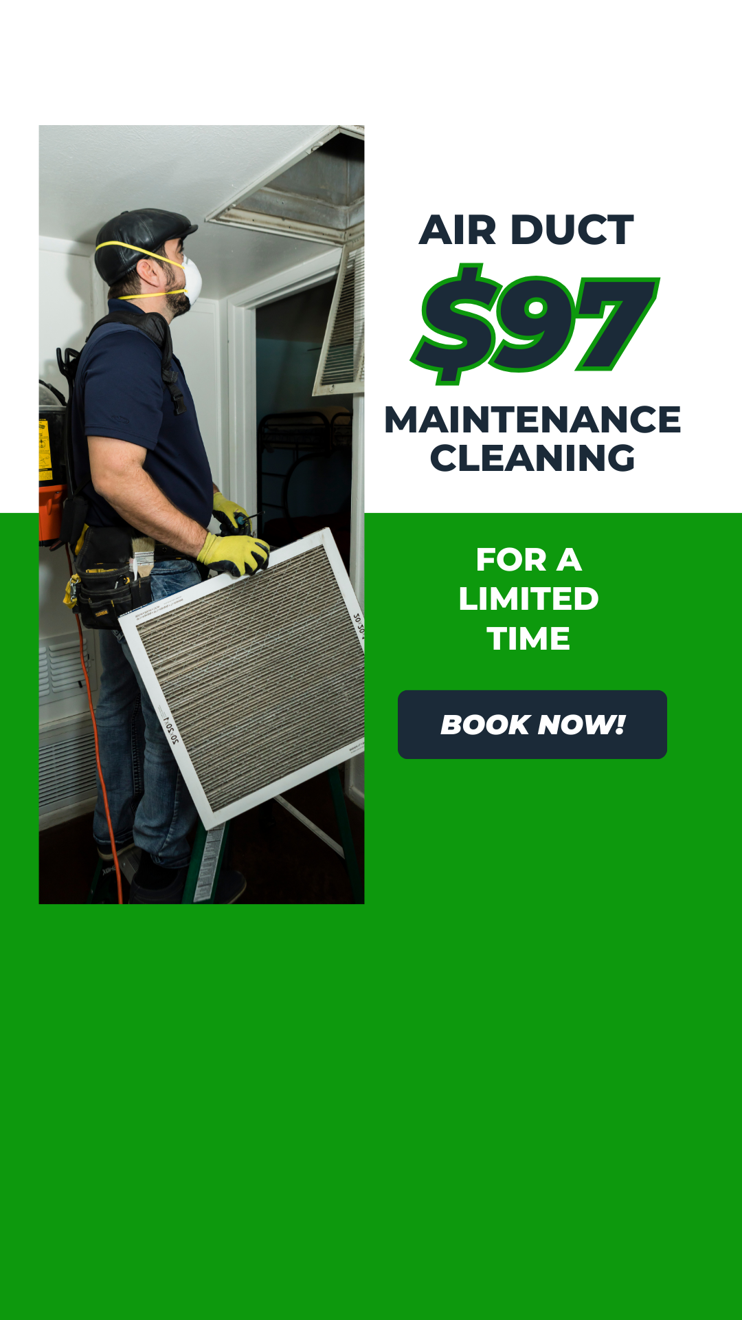 Book your $97 Air Duct Cleaning — limited-time offer.